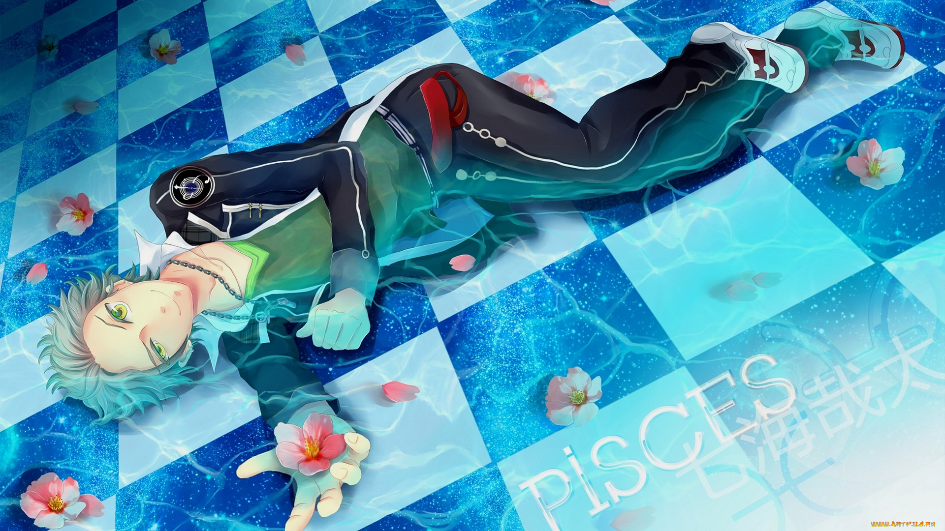 аниме, starry&, 9734, sky, парень