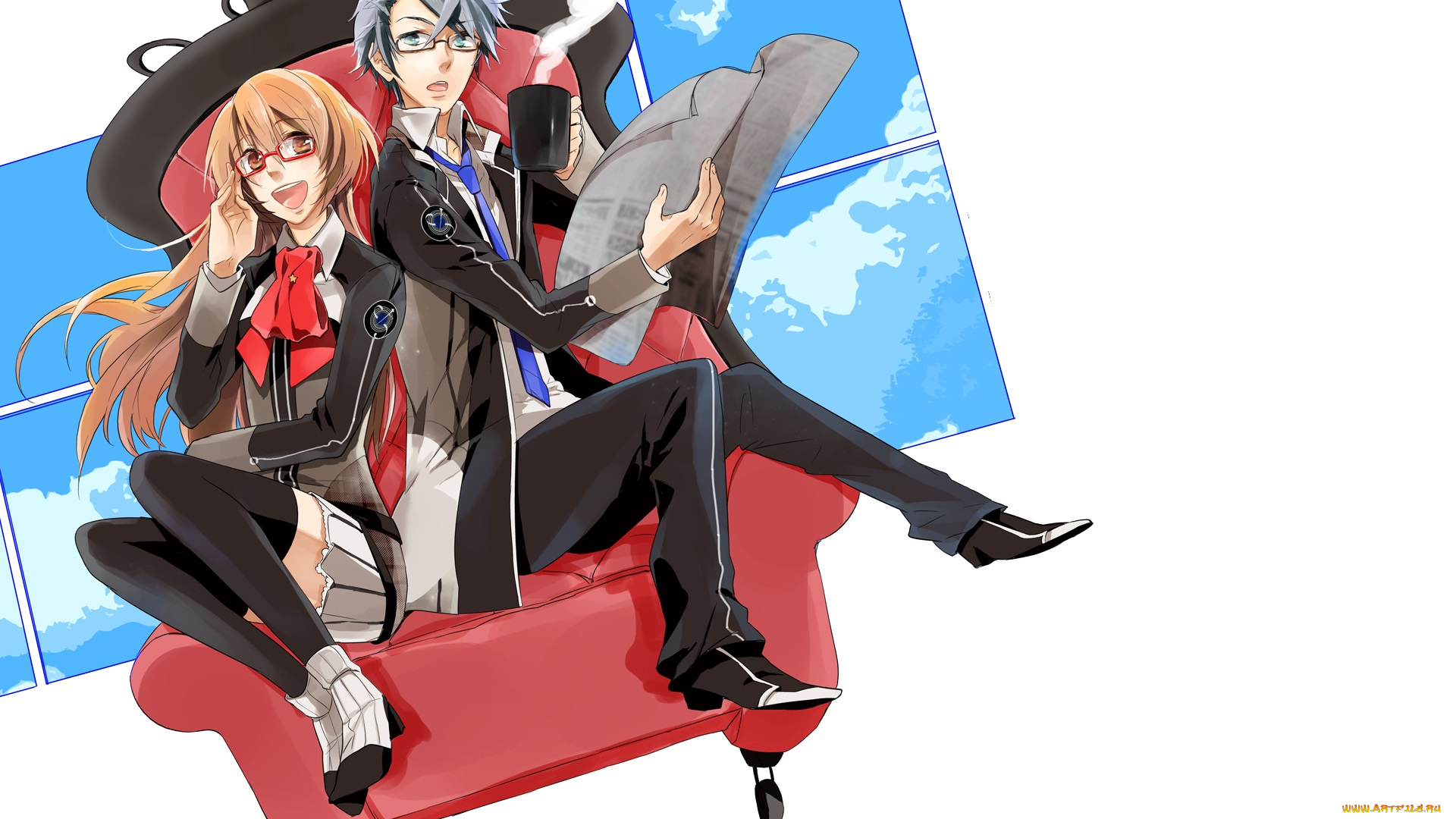 аниме, starry&, 9734, sky, звёздное, небо