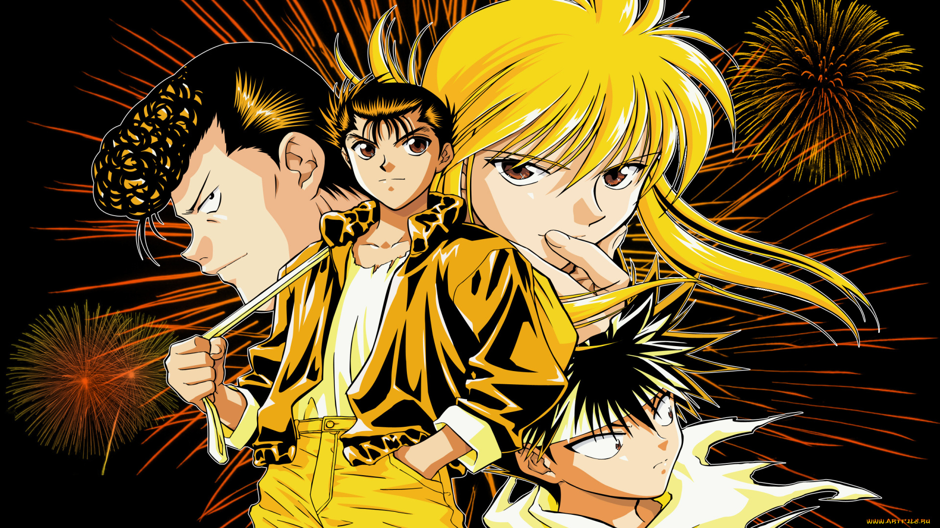 аниме, yu, yu, hakusho, парни