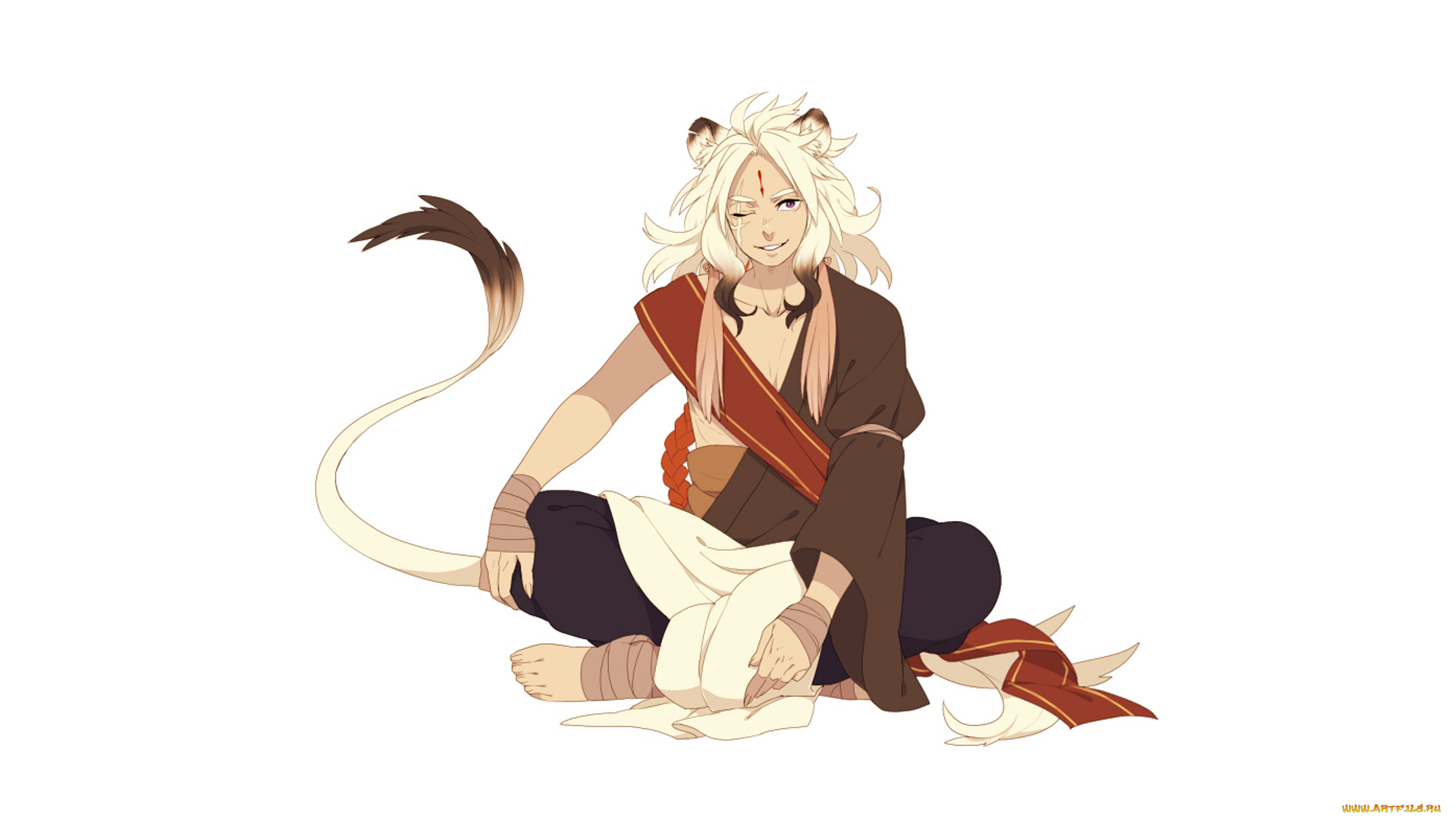 аниме, животные, , существа, парень