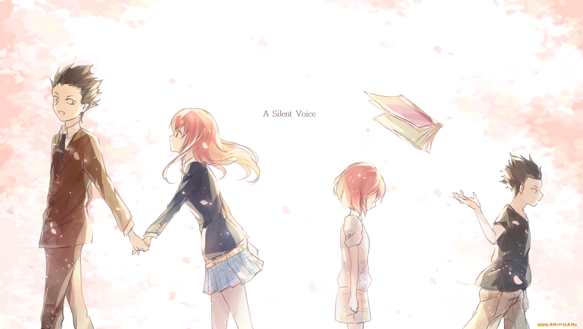 аниме, koe, no, katachi, форма, голоса