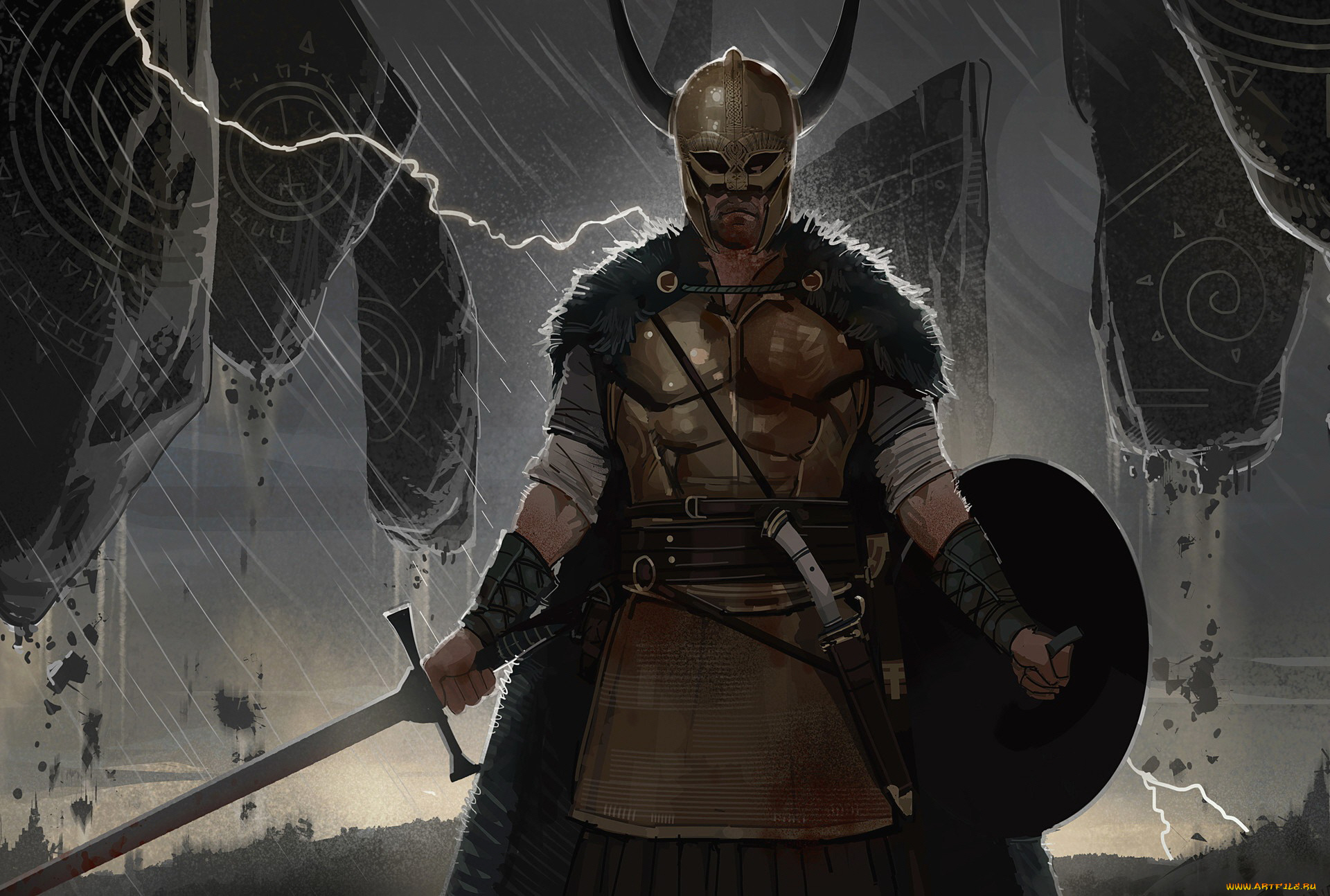 фэнтези, люди, воин