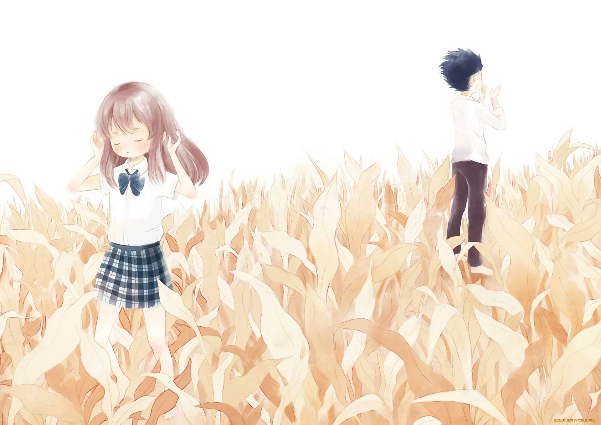 аниме, koe, no, katachi, форма, голоса