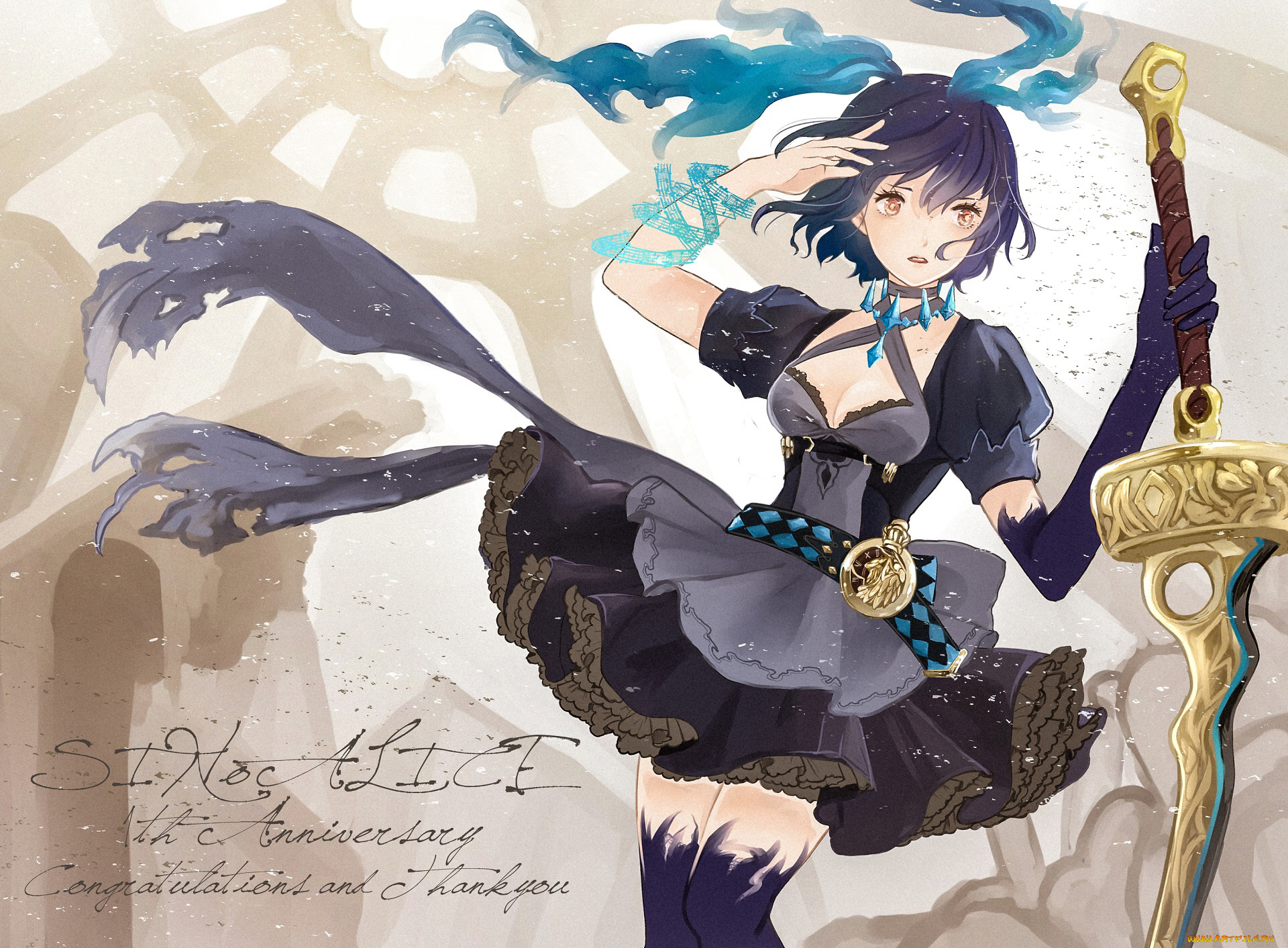 аниме, sinoalice, девушка