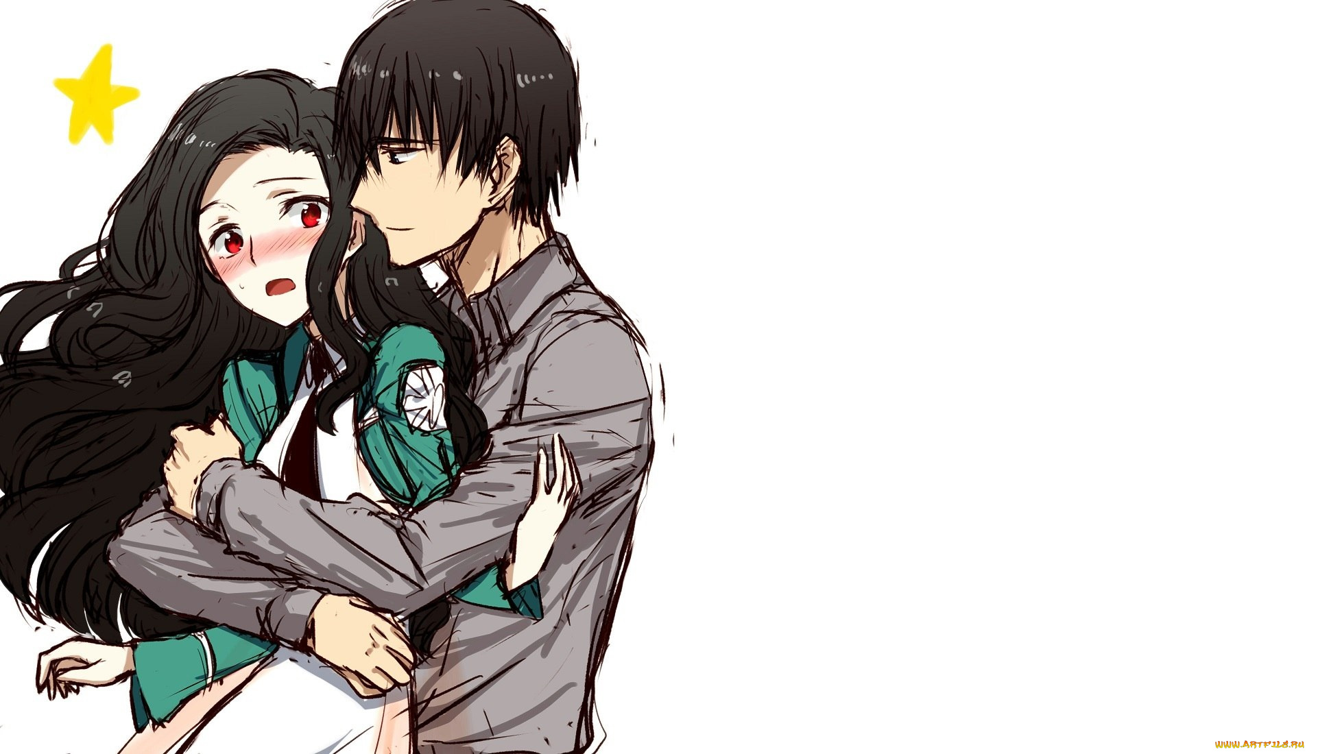 аниме, mahouka, koukou, no, rettousei, двое