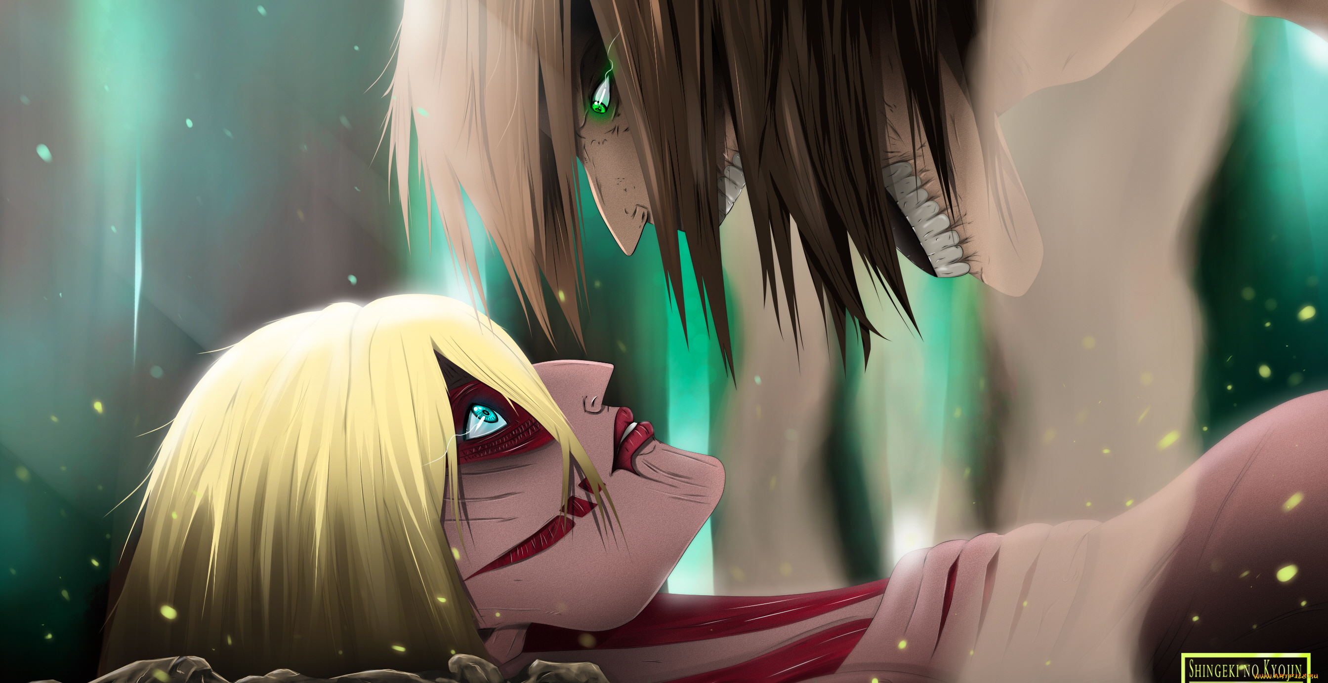 аниме, shingeki, no, kyojin, титаны