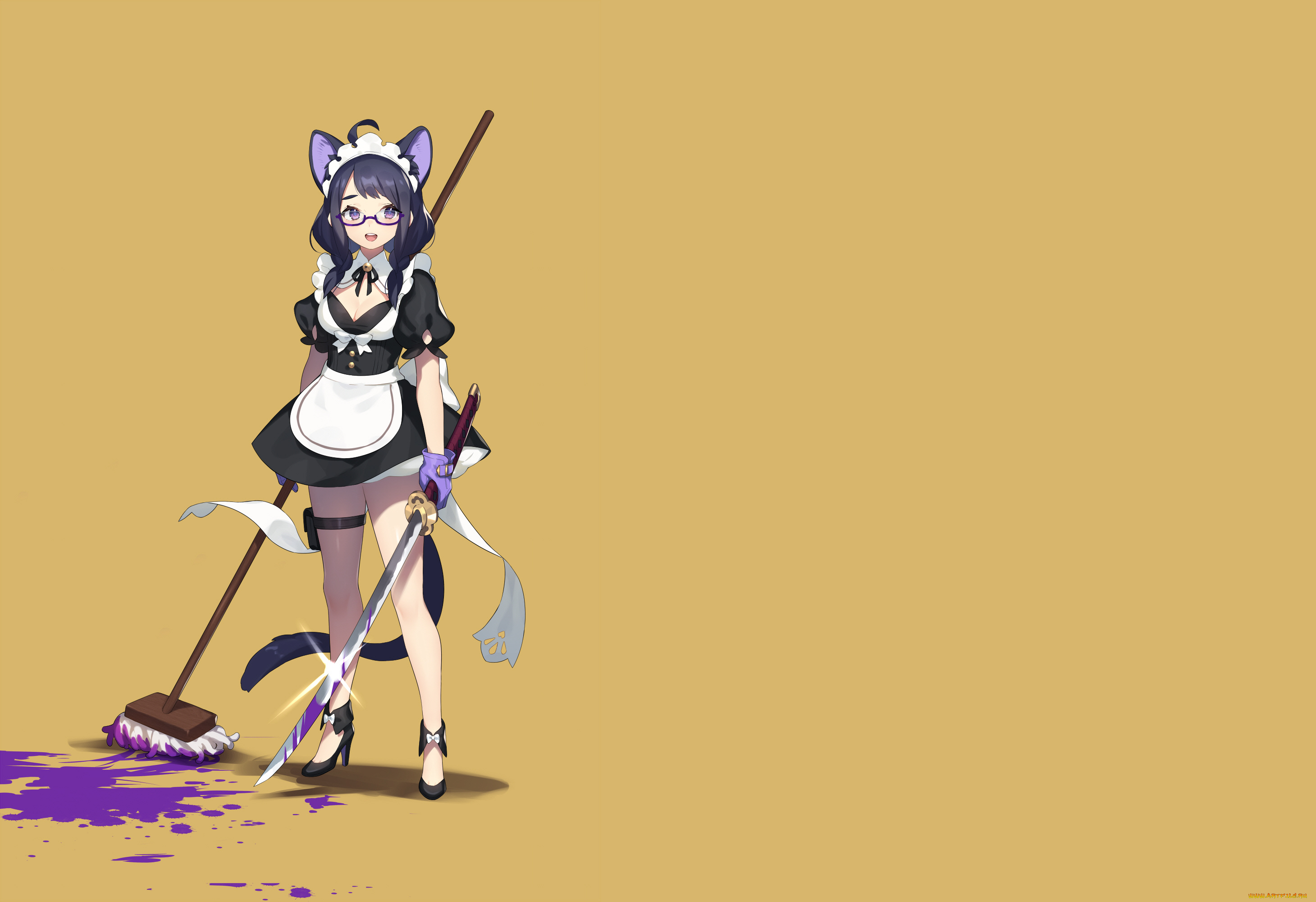 аниме, оружие, , техника, , технологии, девушка