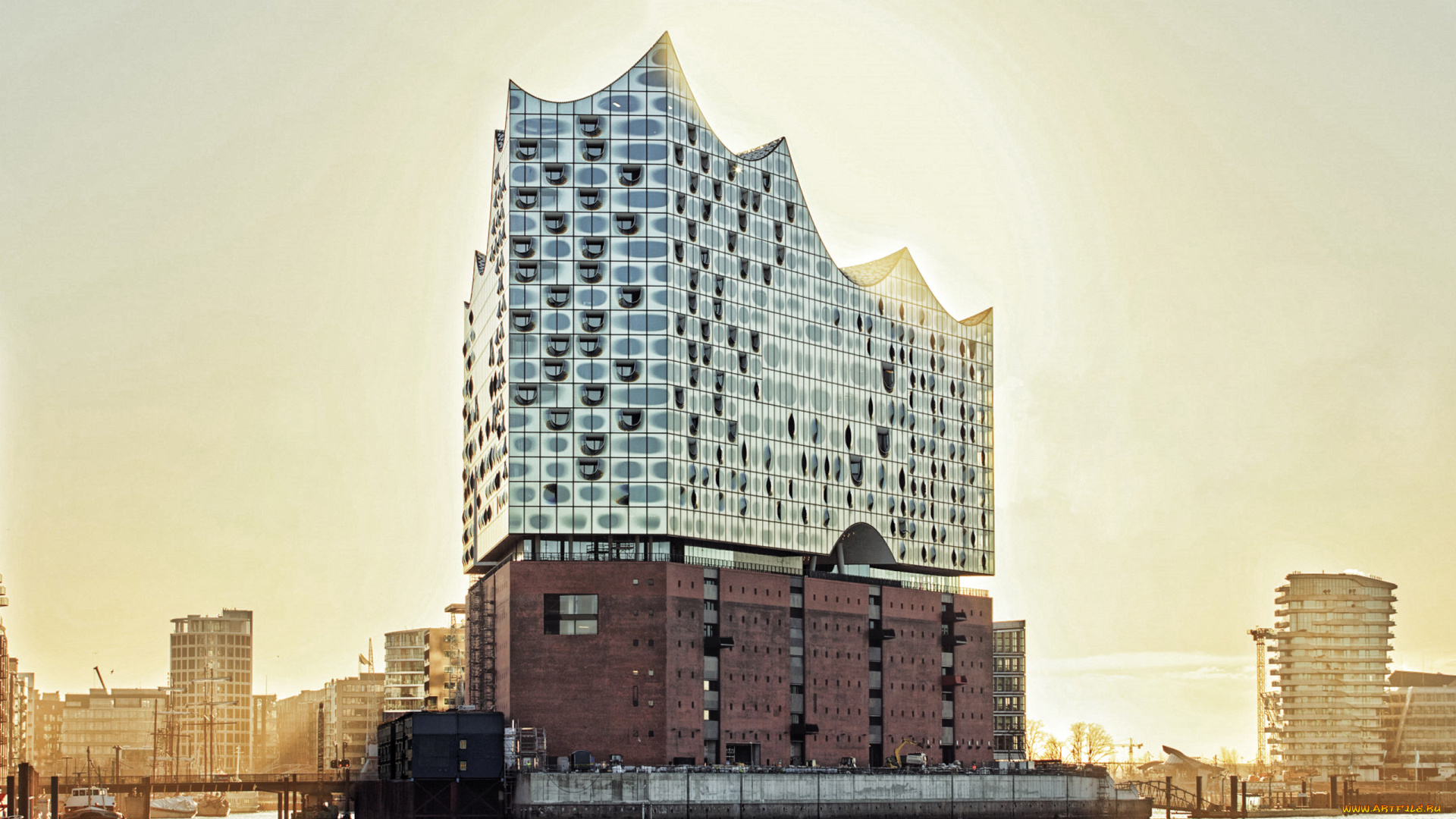 hamburg, , germany, города, -, здания, , дома, эльбфилхармони, филармонический, зал, эльбе, гамбург, река, эльба, вечер, закат, достопримечательность, германия