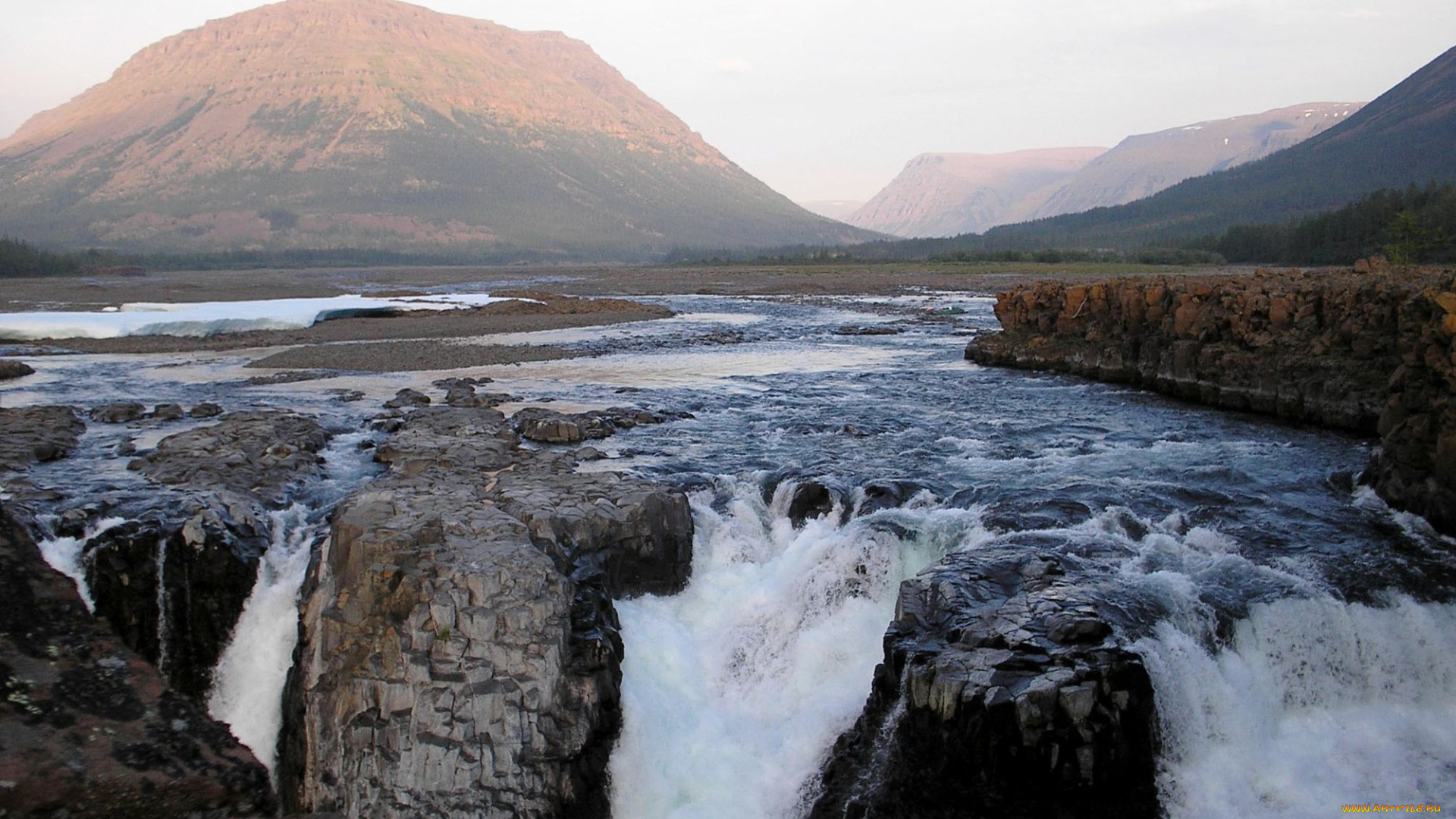 плато, путорана, природа, горы, водопад, река, россия, сибирь, путорана, плато
