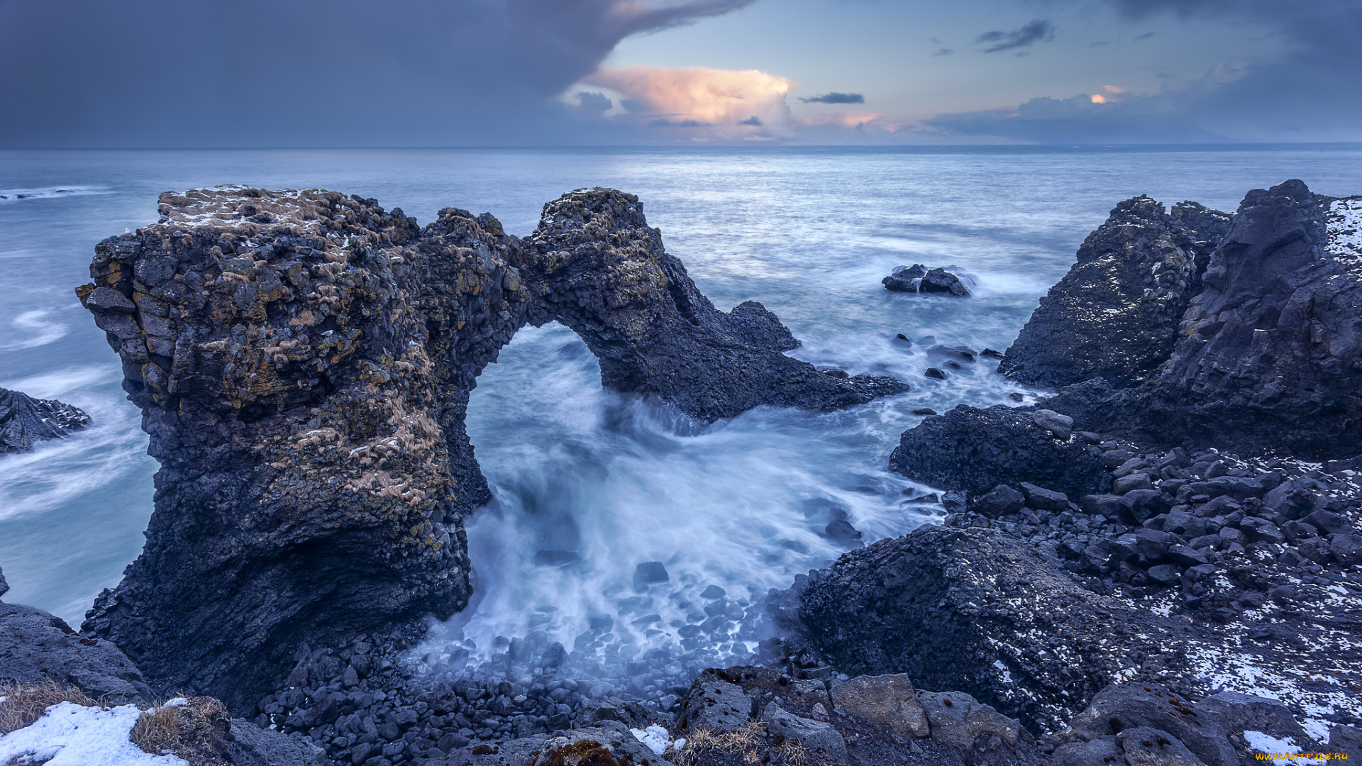 природа, побережье, простор