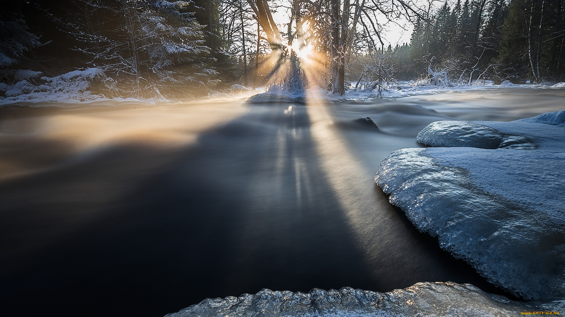 природа, зима, простор