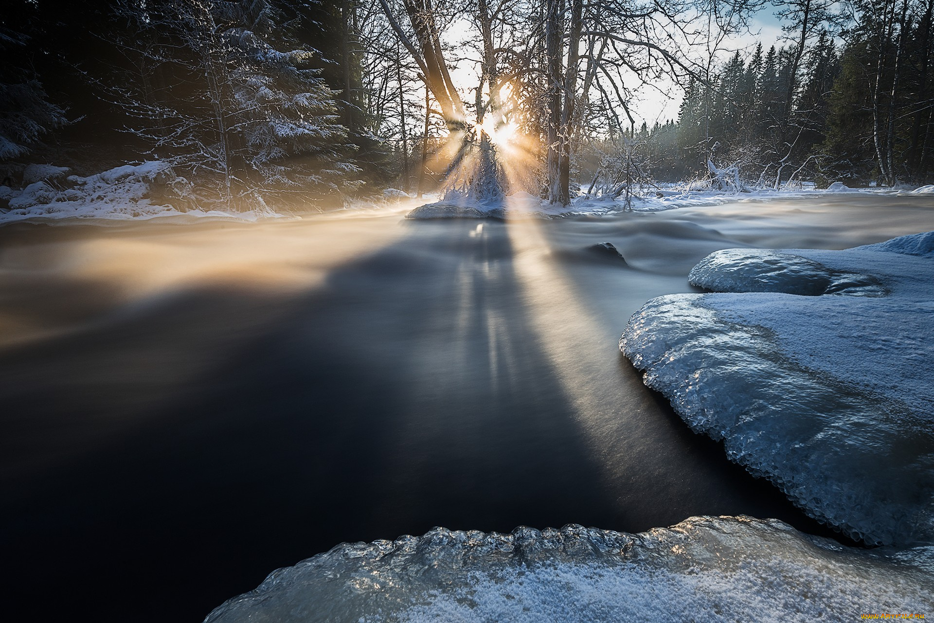 природа, зима, простор