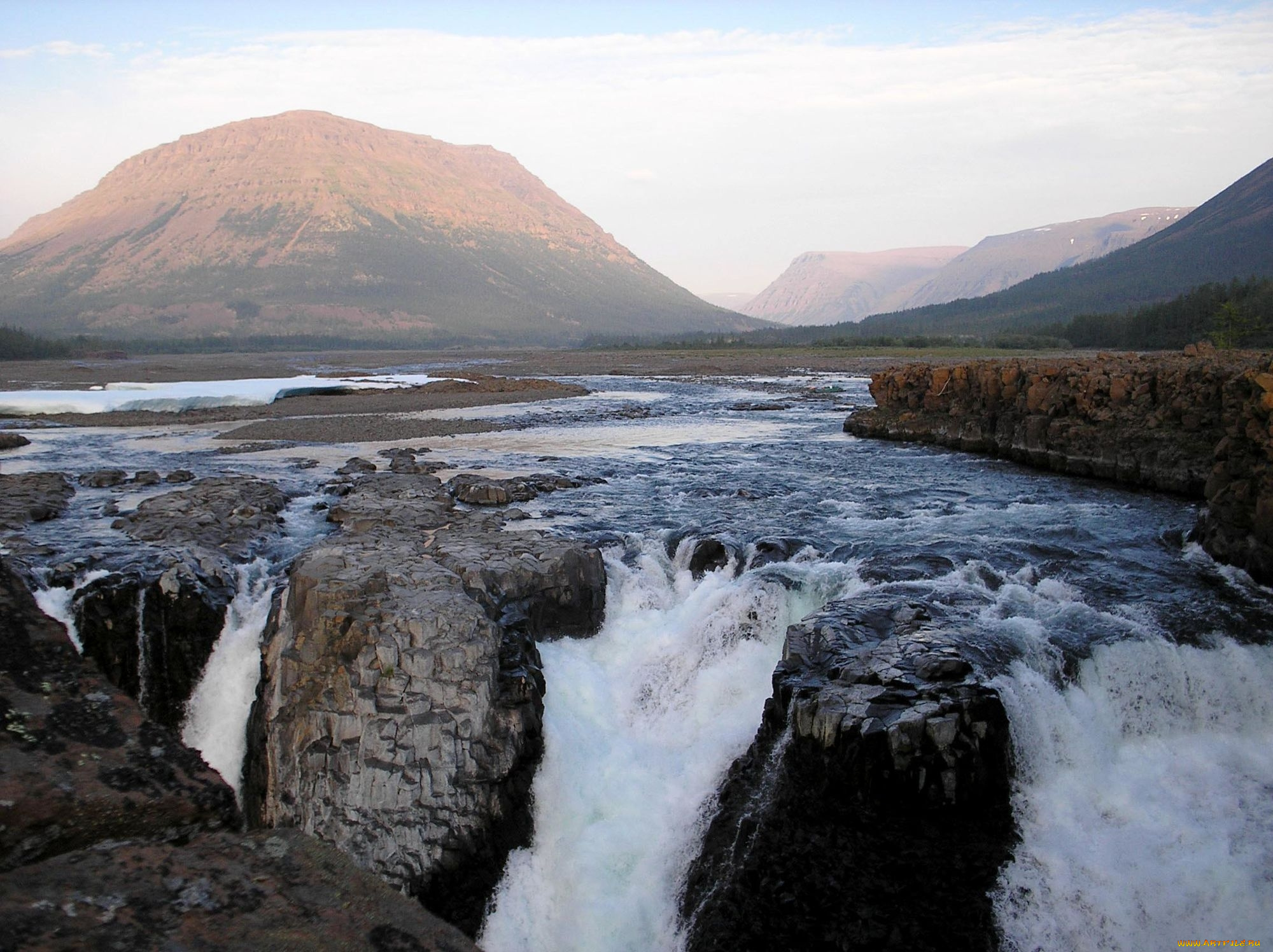 плато, путорана, природа, горы, водопад, река, россия, сибирь, путорана, плато