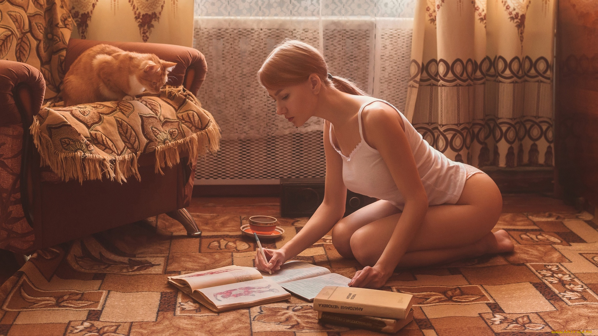 девушки, -, рыжеволосые, и, разноцветные, alina, klimova