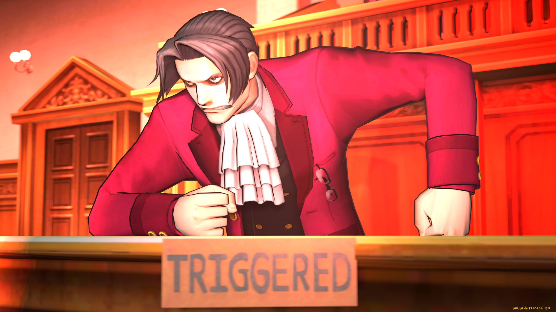 видео, игры, ace, attorney, , investigations, -, miles, edgeworth, мужчина, суд, злость