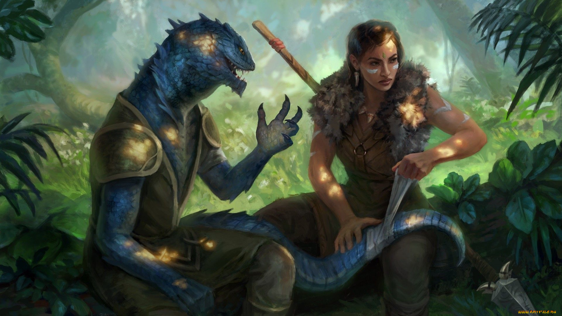 видео, игры, league, of, legends, девушка, ящер, бинт, nidalee