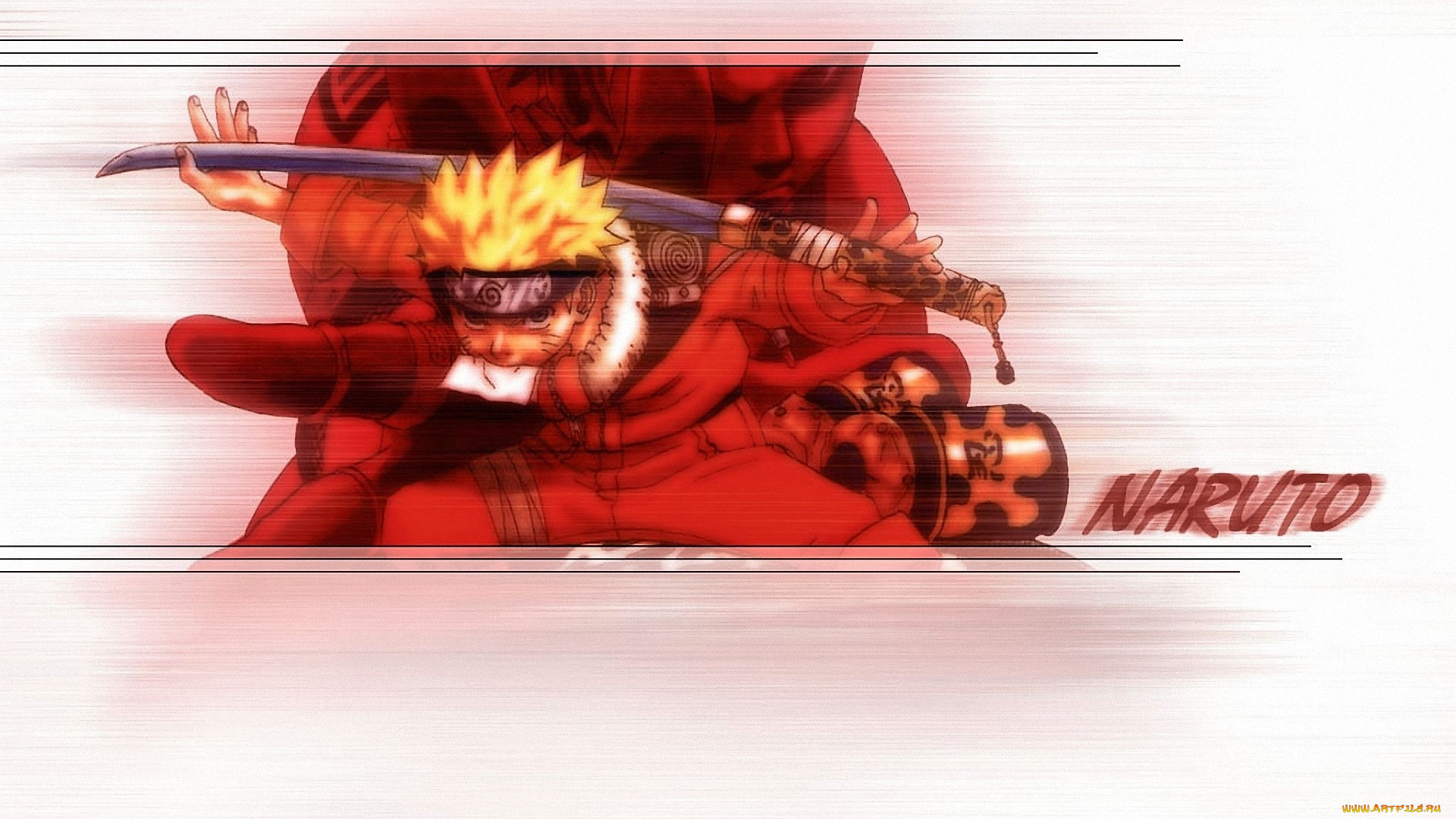 аниме, naruto, наруто, узумаки, меч