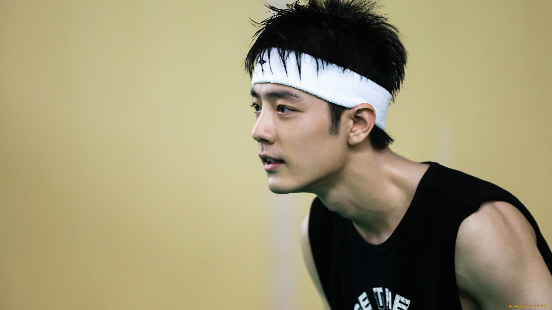 мужчины, xiao, zhan, актер, повязка, майка