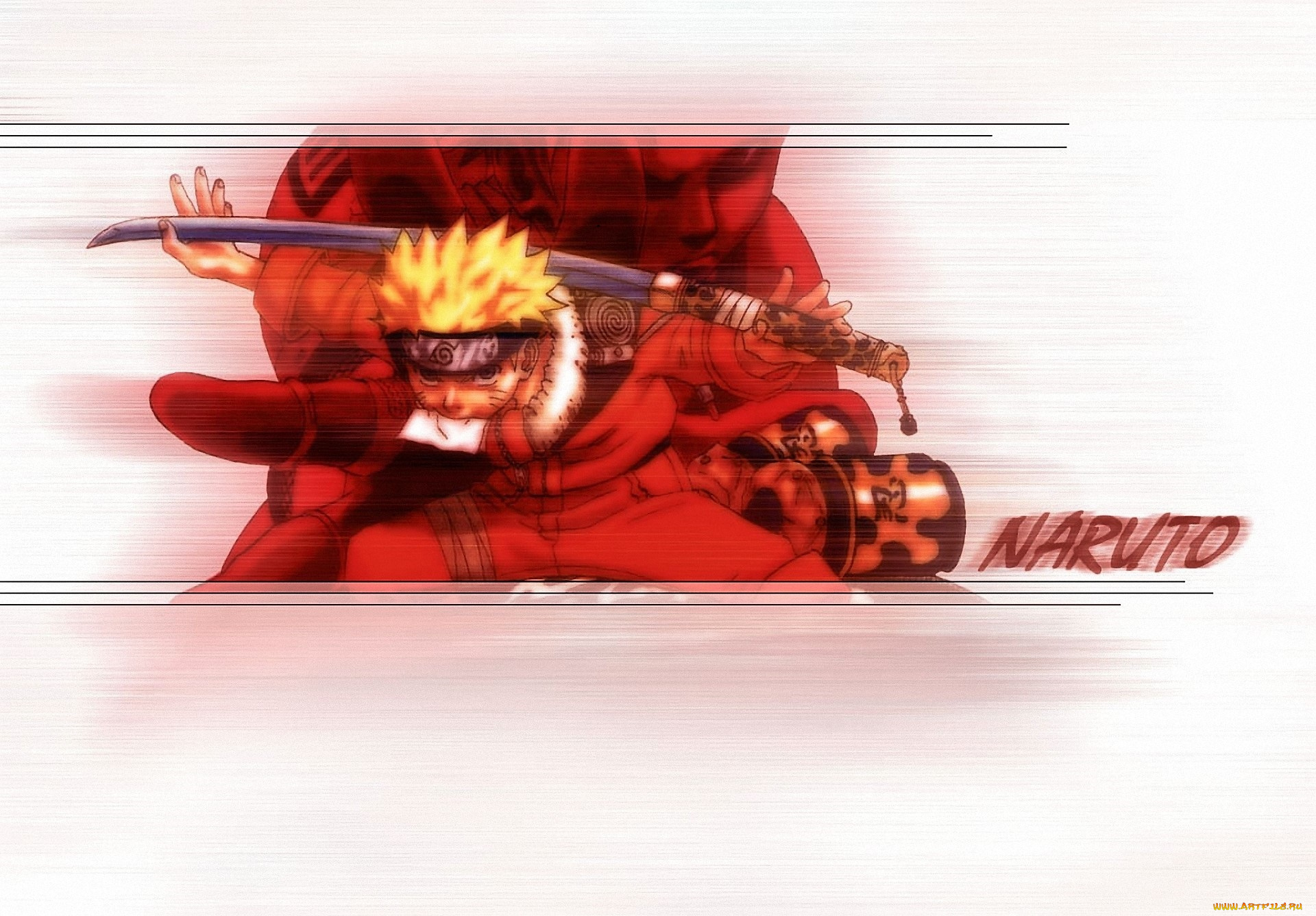 аниме, naruto, наруто, узумаки, меч