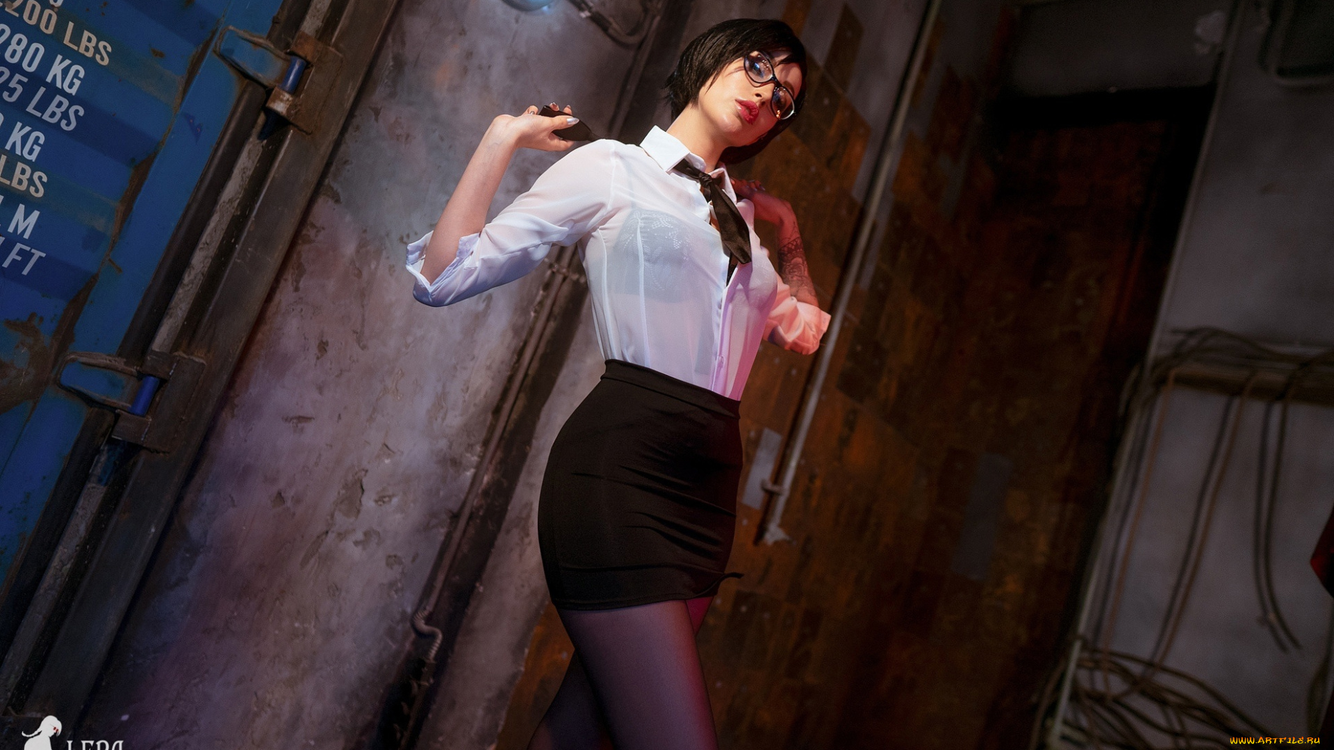 девушки, valery, himera, , lera, himera, образ, костюм, очки, бункер