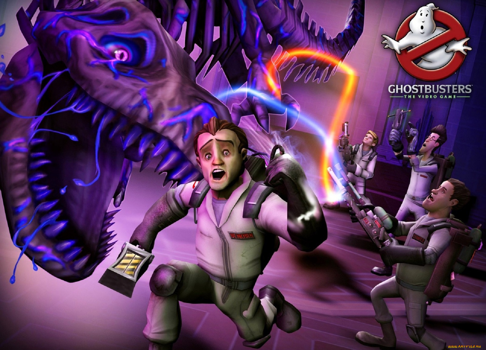 видео, игры, ghostbusters, , the, video, game, динозавр, кости, монстр, лучи, ловушка, охотники