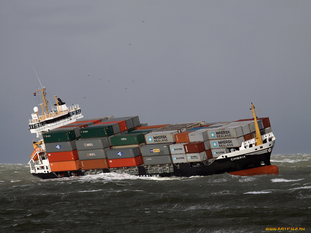 корабли, баржи, cimbria, контейнеровоз