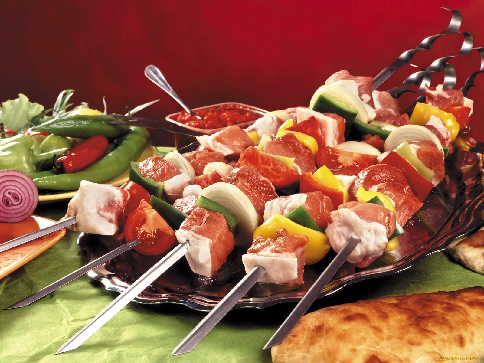 еда, шашлык, барбекю