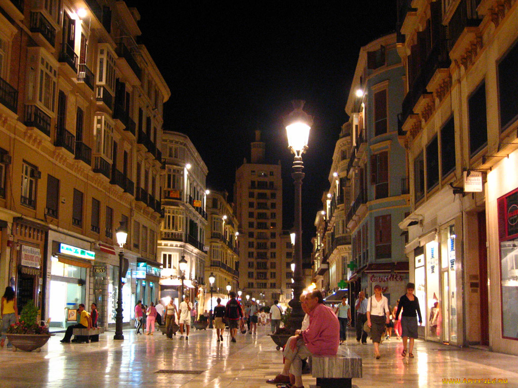 malaga, spain, города, улицы, площади, набережные