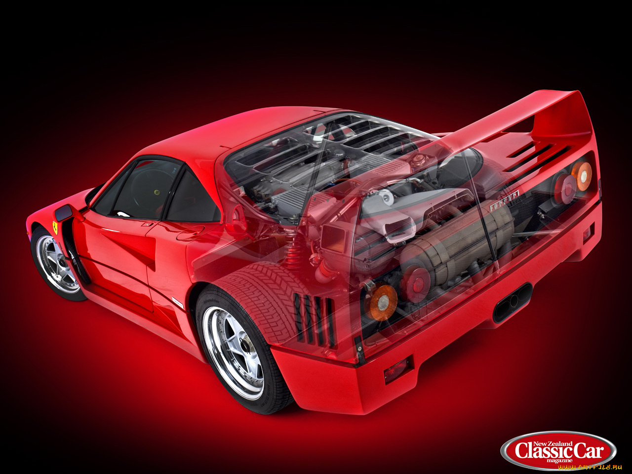 автомобили, рентген, ferrari, f, 40