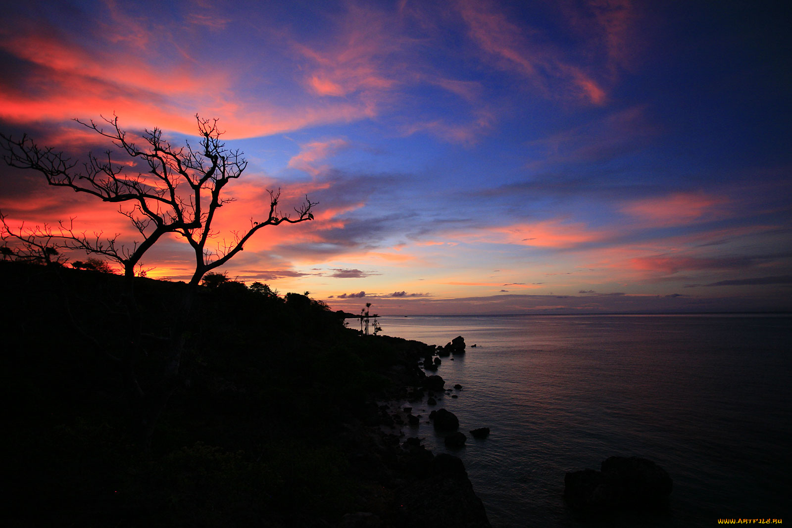 природа, восходы, закаты, красный, закат