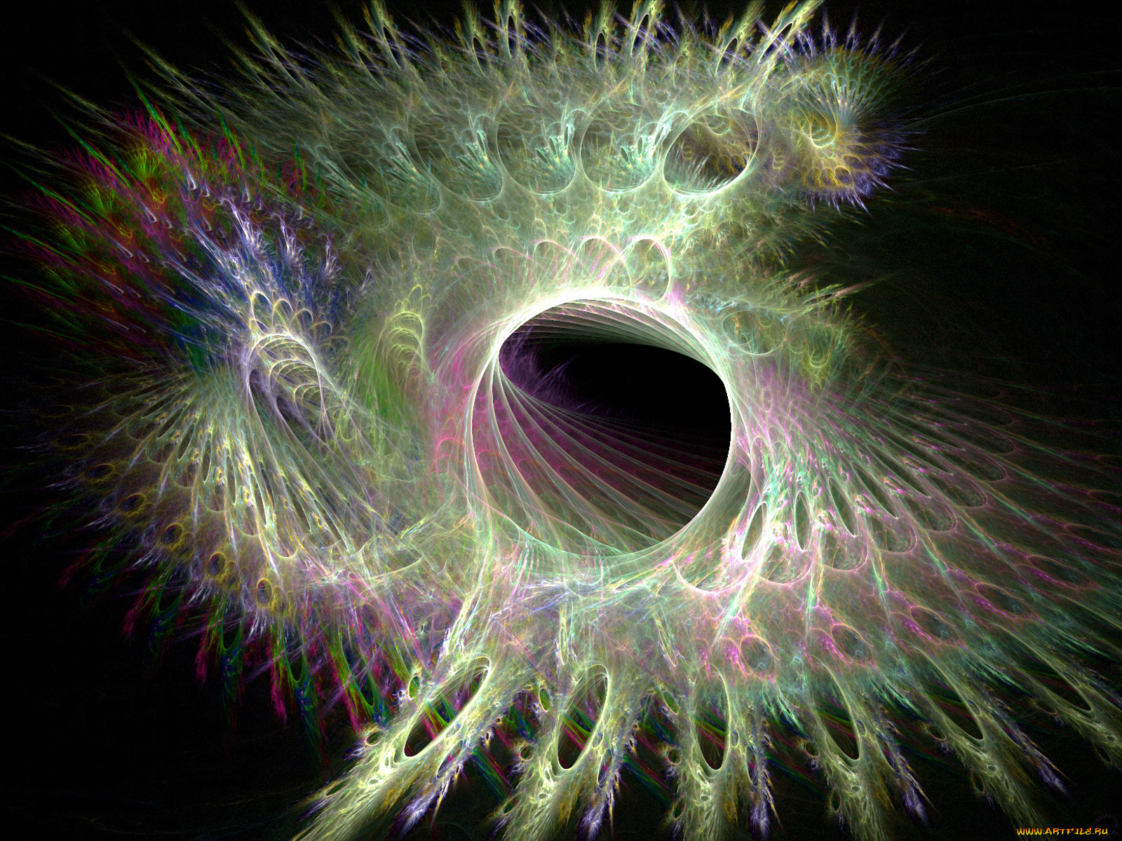 3д, графика, fractal, фракталы, абстракция, тёмный, узор