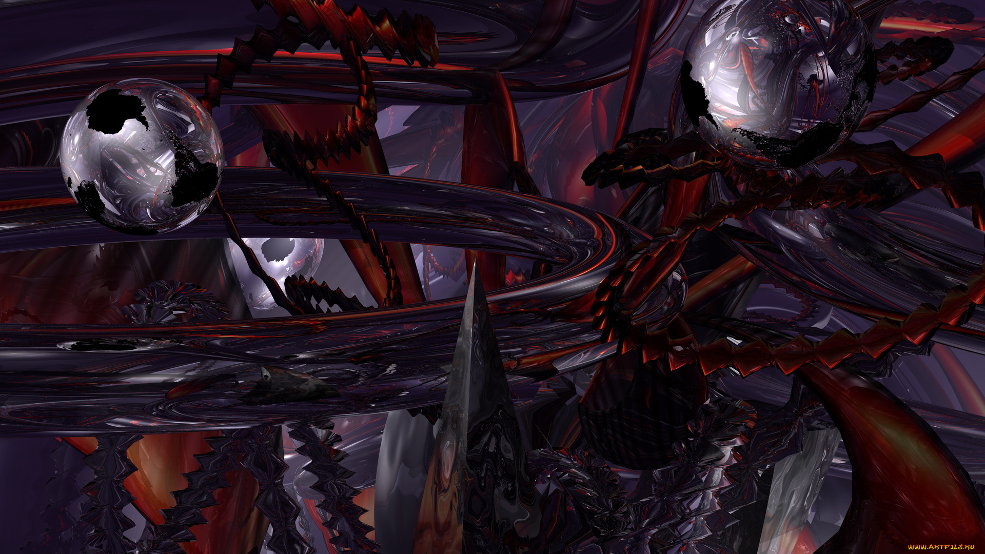 3д, графика, fractal, фракталы, абстракция, фон, тёмный