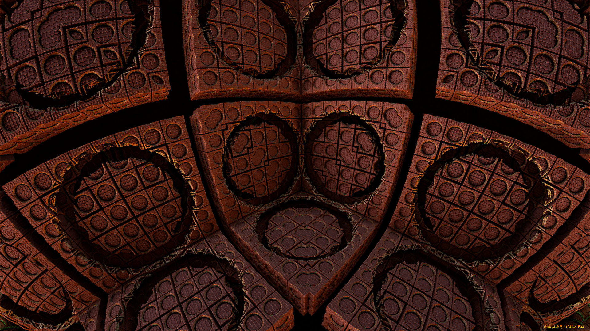 3д, графика, fractal, фракталы, тёмный, абстракция, узор