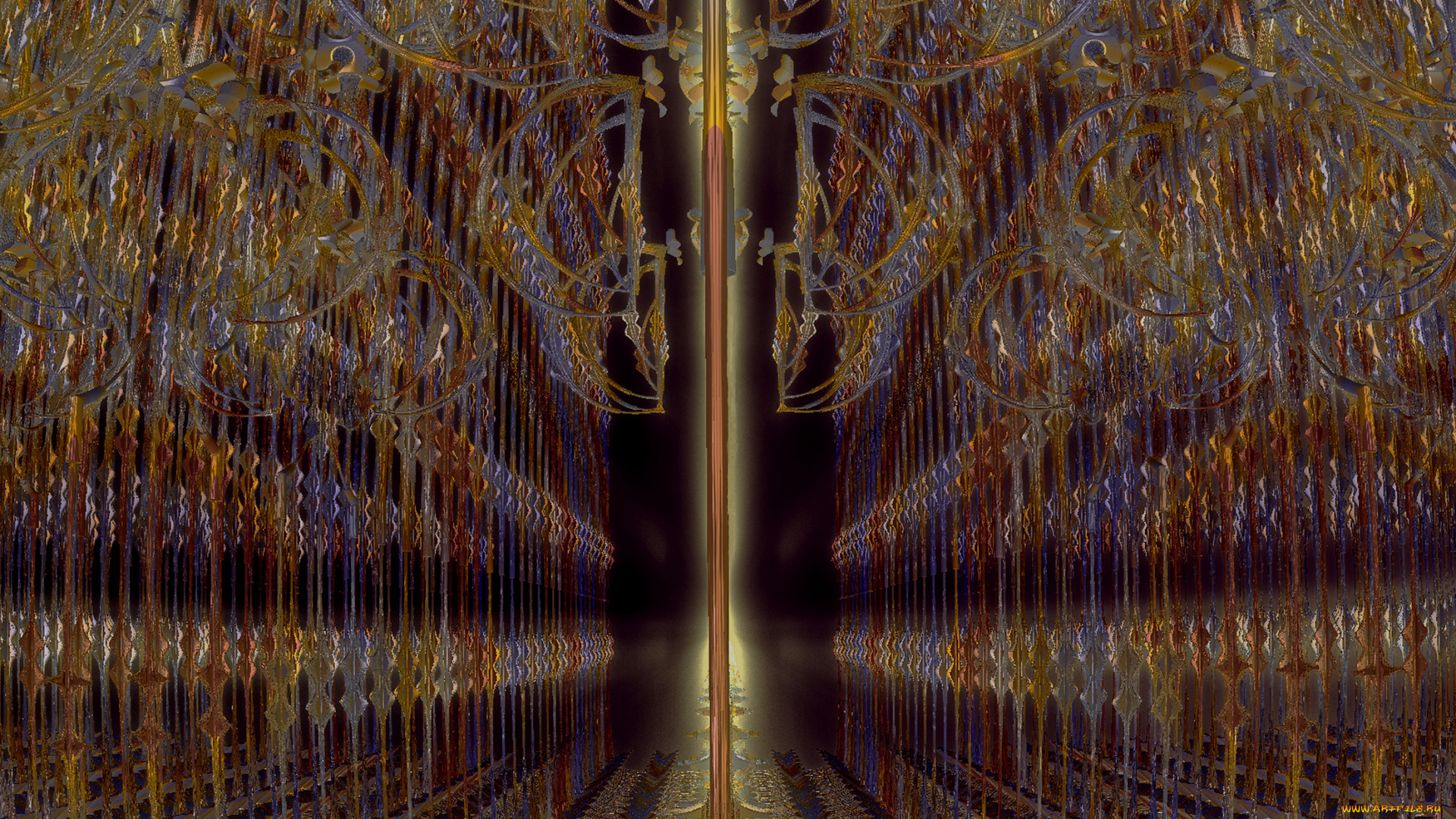 3д, графика, fractal, фракталы, тёмный, узор, абстракция