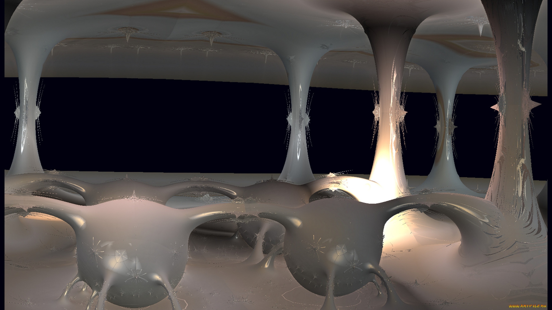 3д, графика, fractal, фракталы, узор, тёмный, абстракция