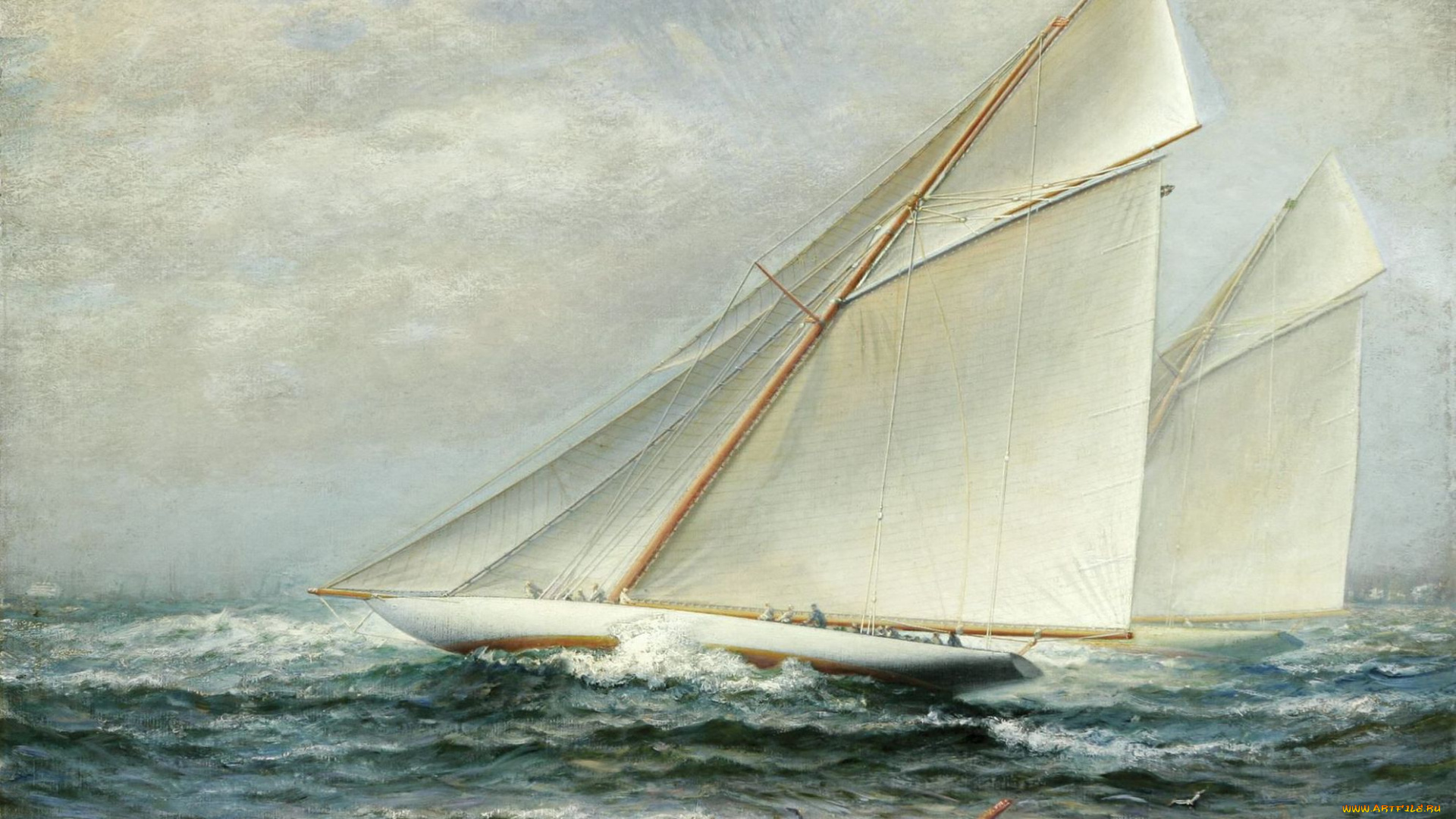 james, gale, tyler, рисованные, яхты, регата, море