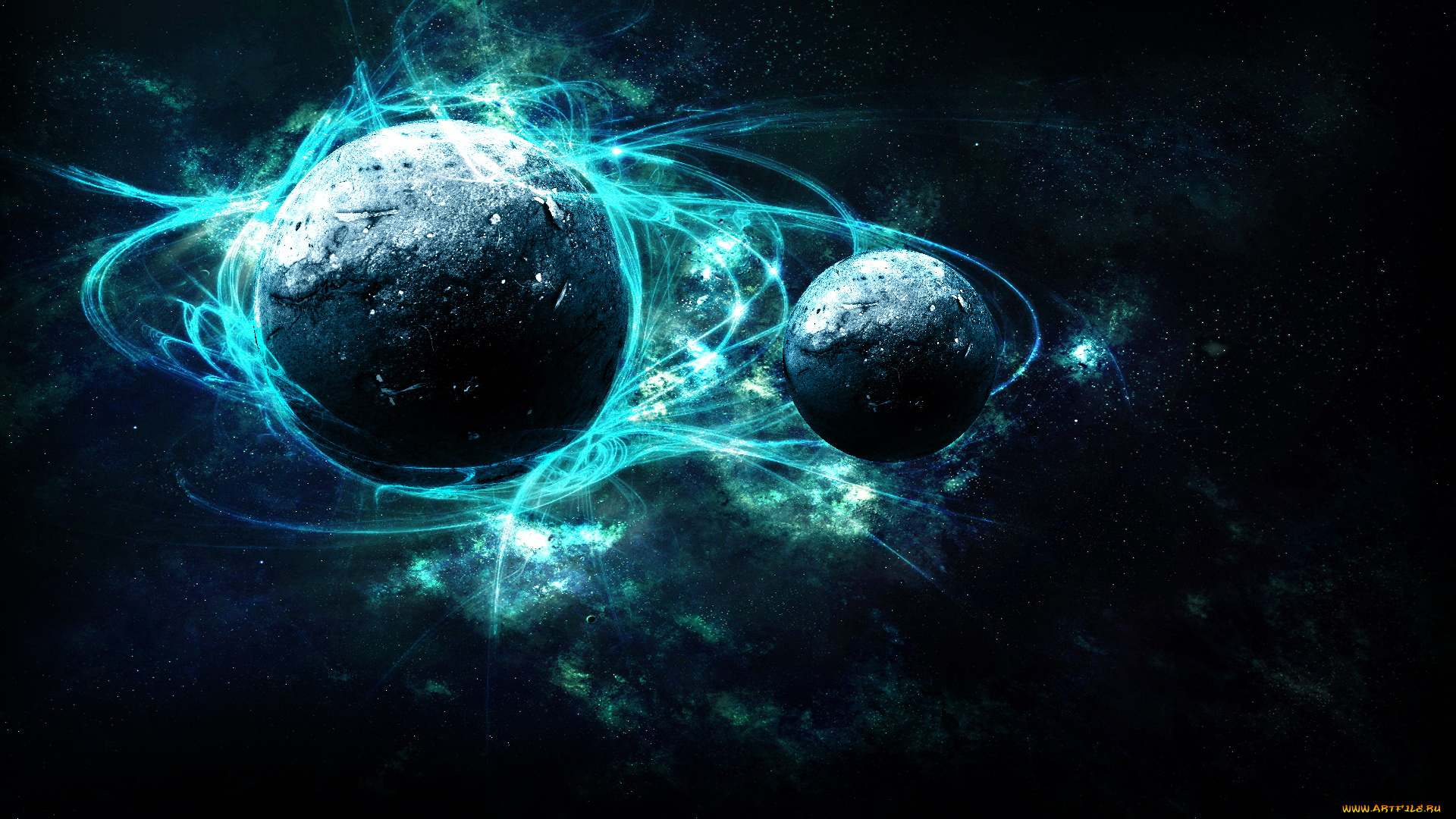 космос, арт, планеты