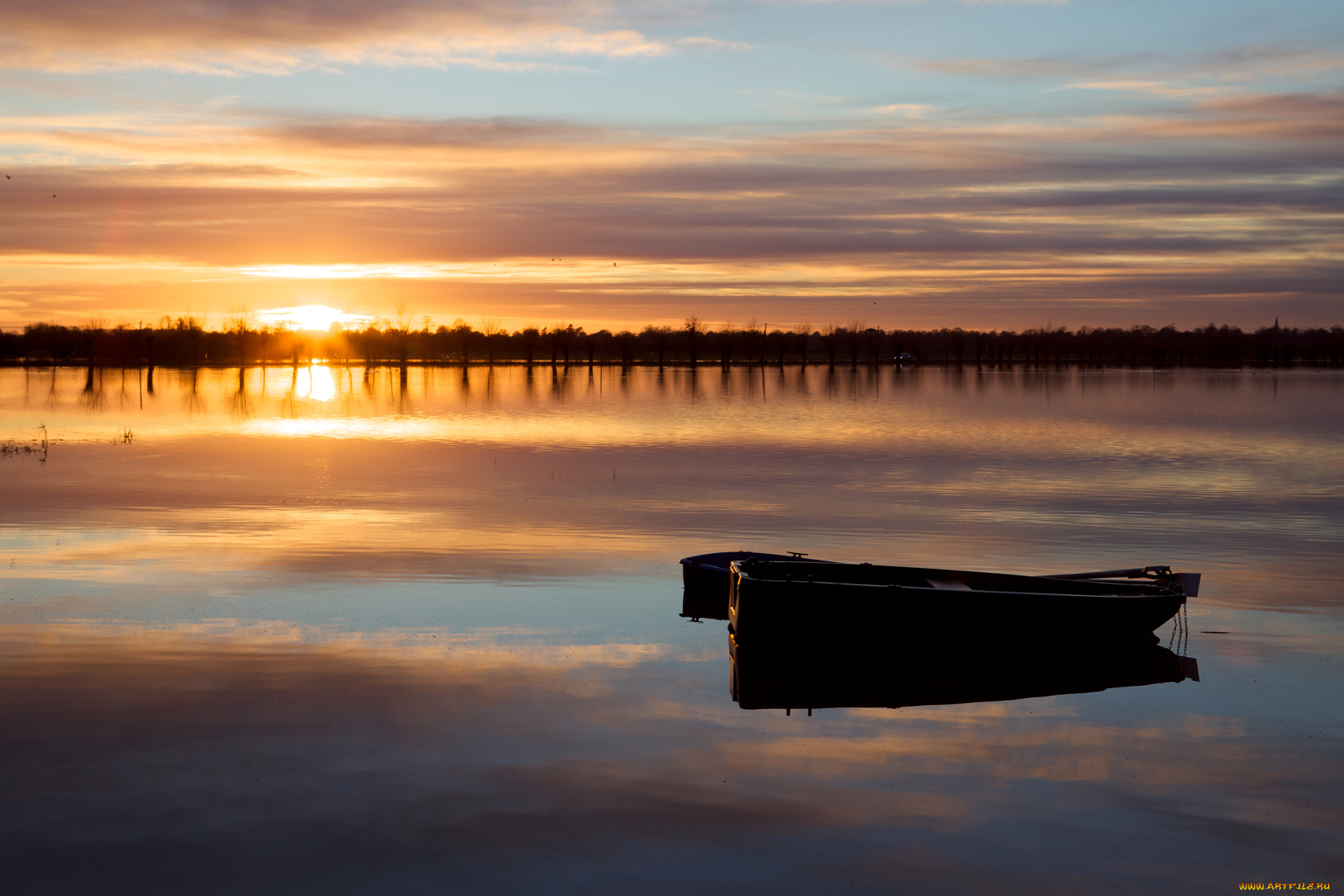 природа, реки, озера, закат, река, лодки