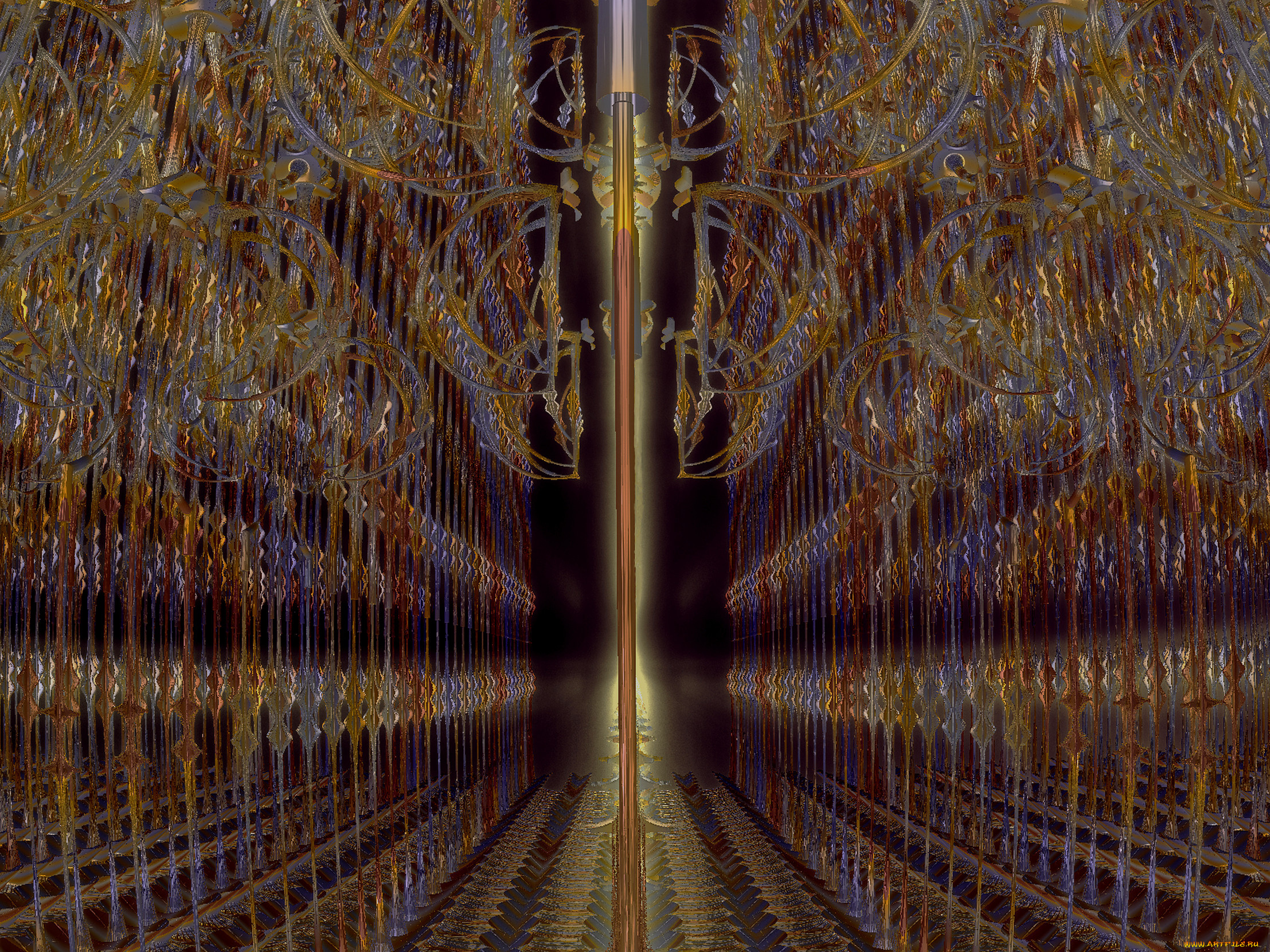 3д, графика, fractal, фракталы, тёмный, узор, абстракция