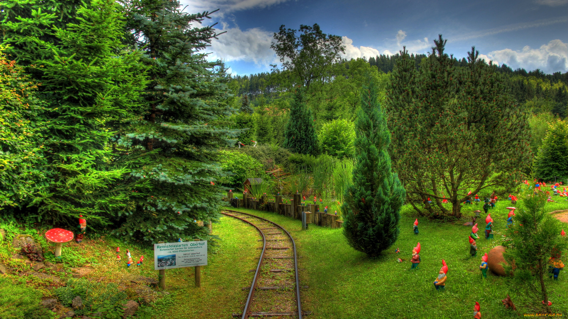 германия, трузеталь, zwergenpark, природа, парк