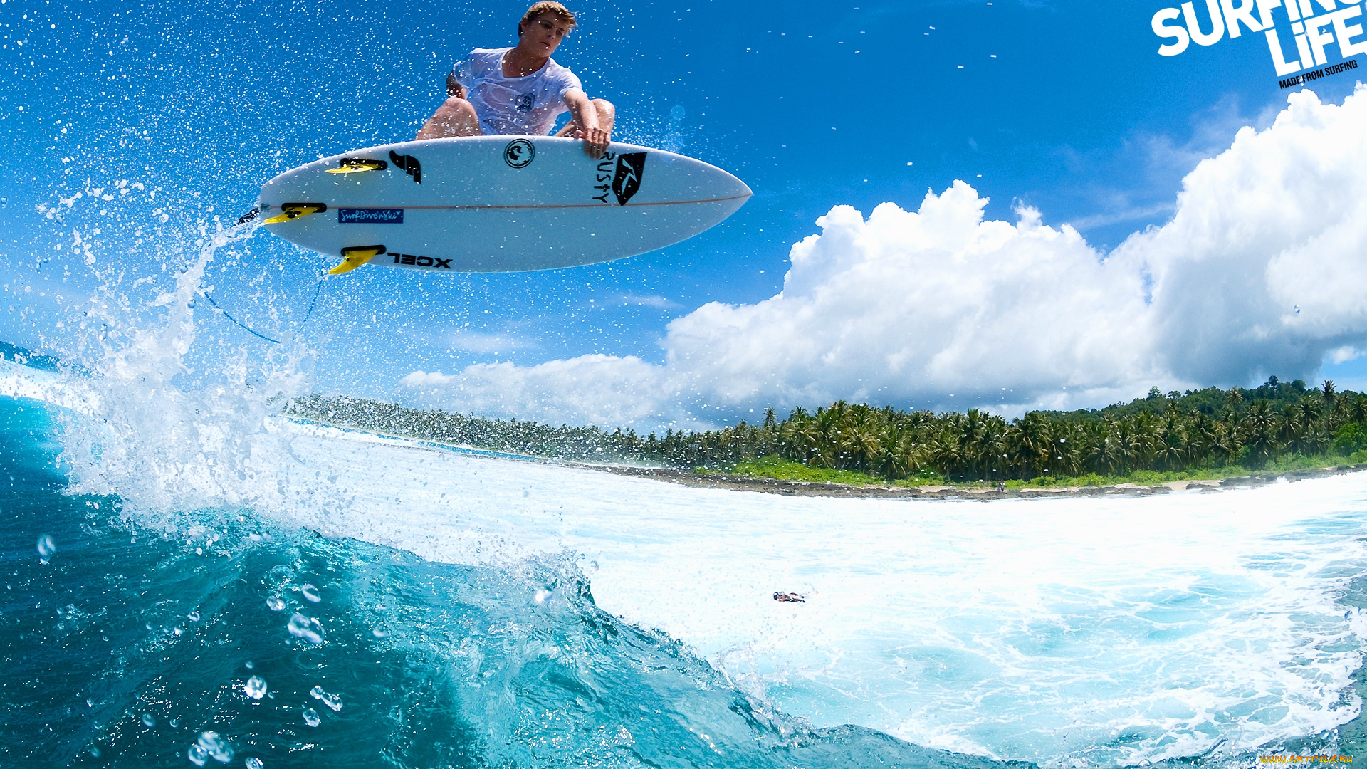 спорт, серфинг, океан, волна