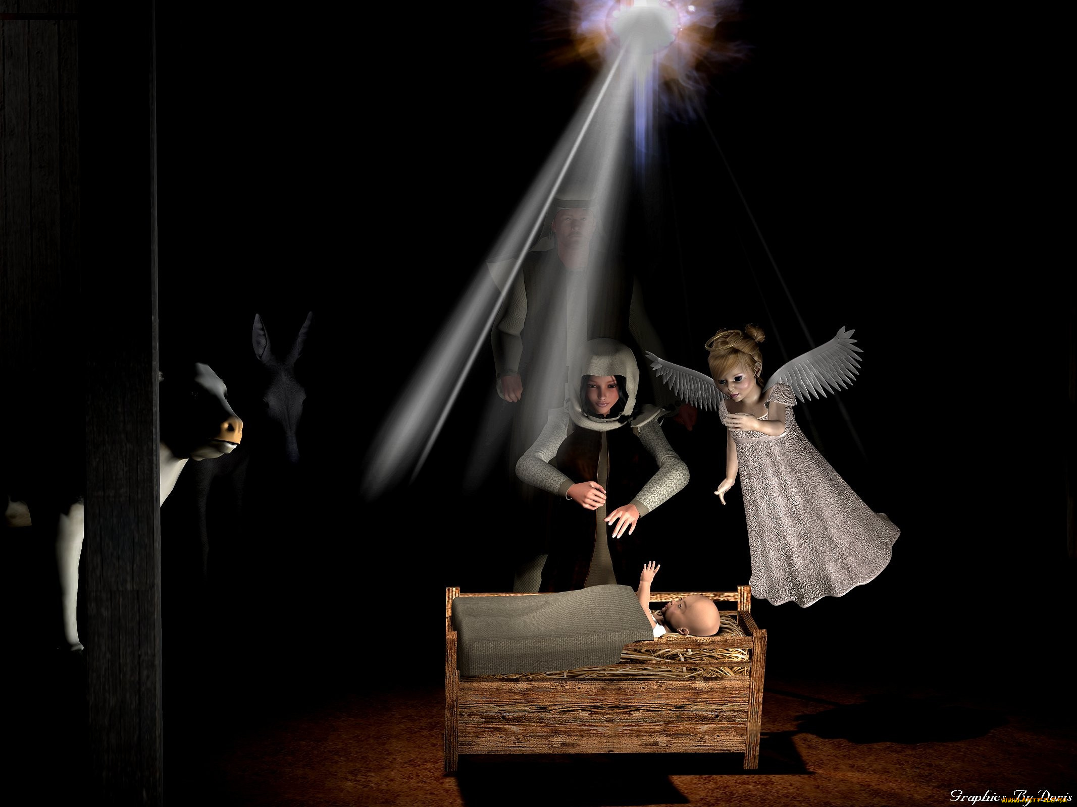 3д, графика, religion, религия, no, room, in, the, inn