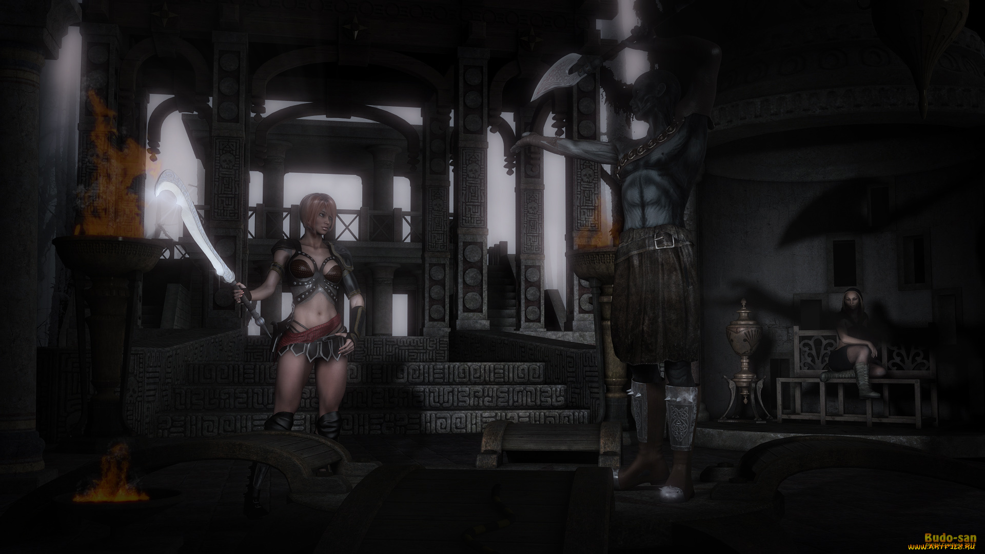 3д, графика, amazon, , амазонки, меч, девушка