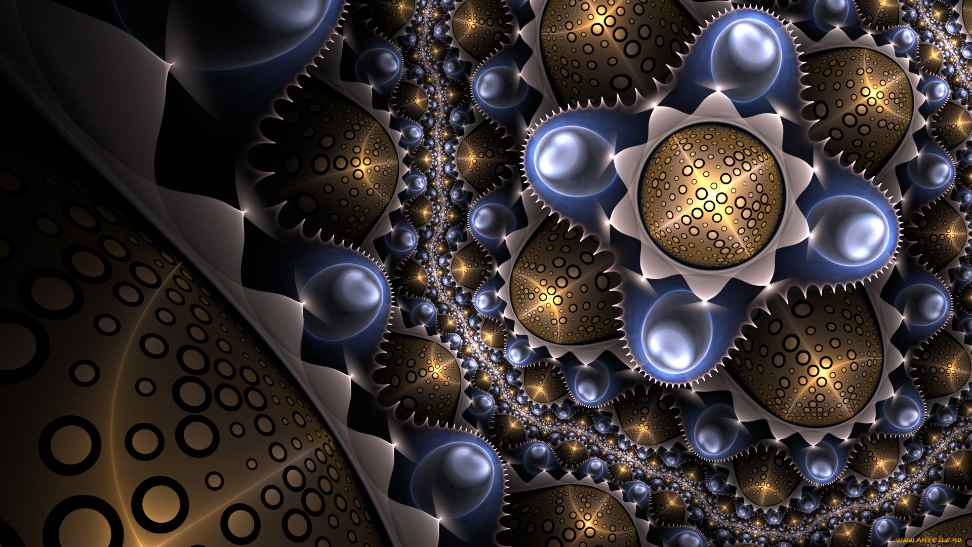 3д, графика, fractal, , фракталы, цвета, узор, фон