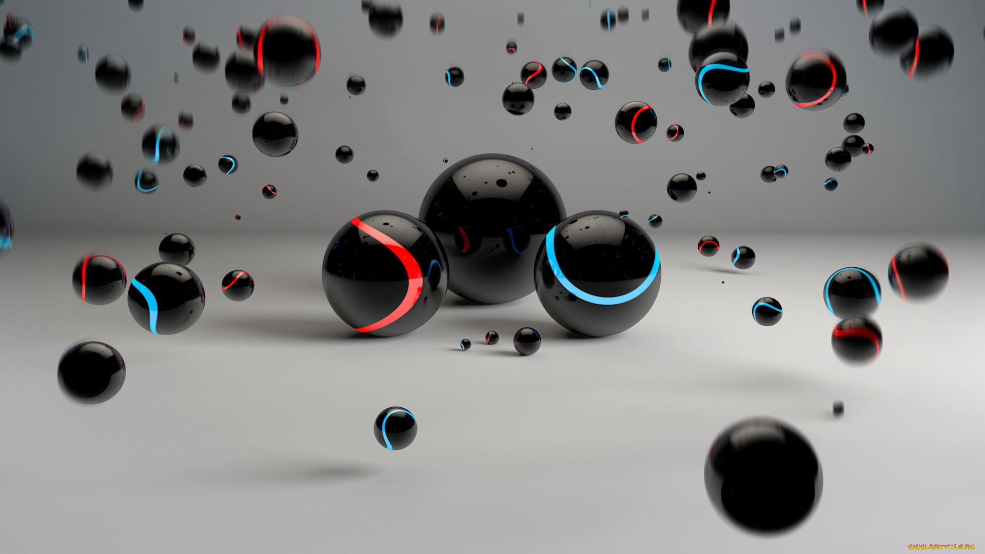 3д, графика, шары