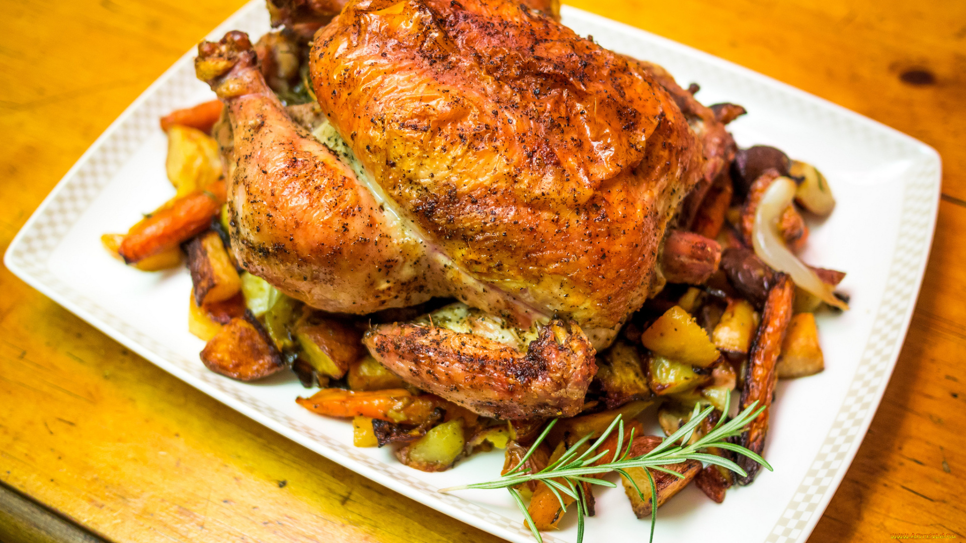 еда, мясные, блюда, гарнир, курица, зелень