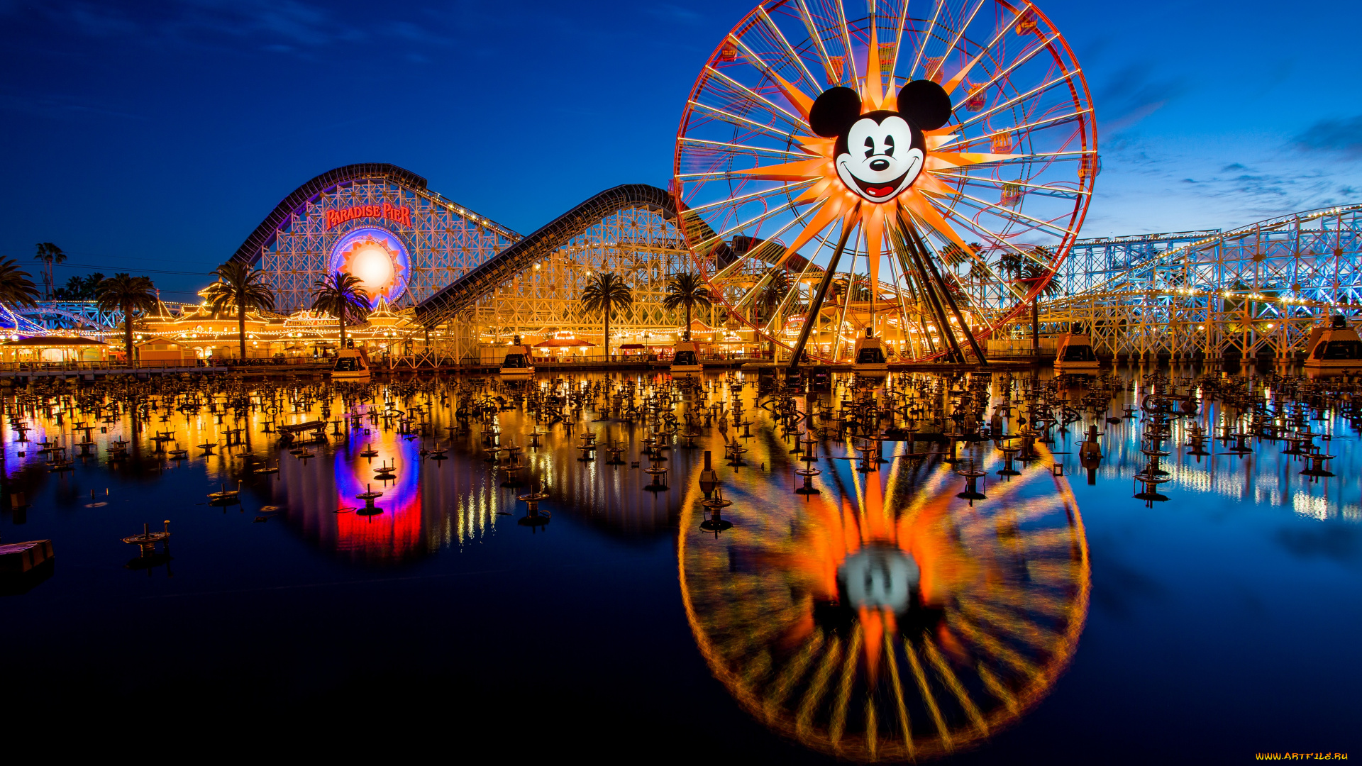 города, диснейленд, hdr, парк, развлечений