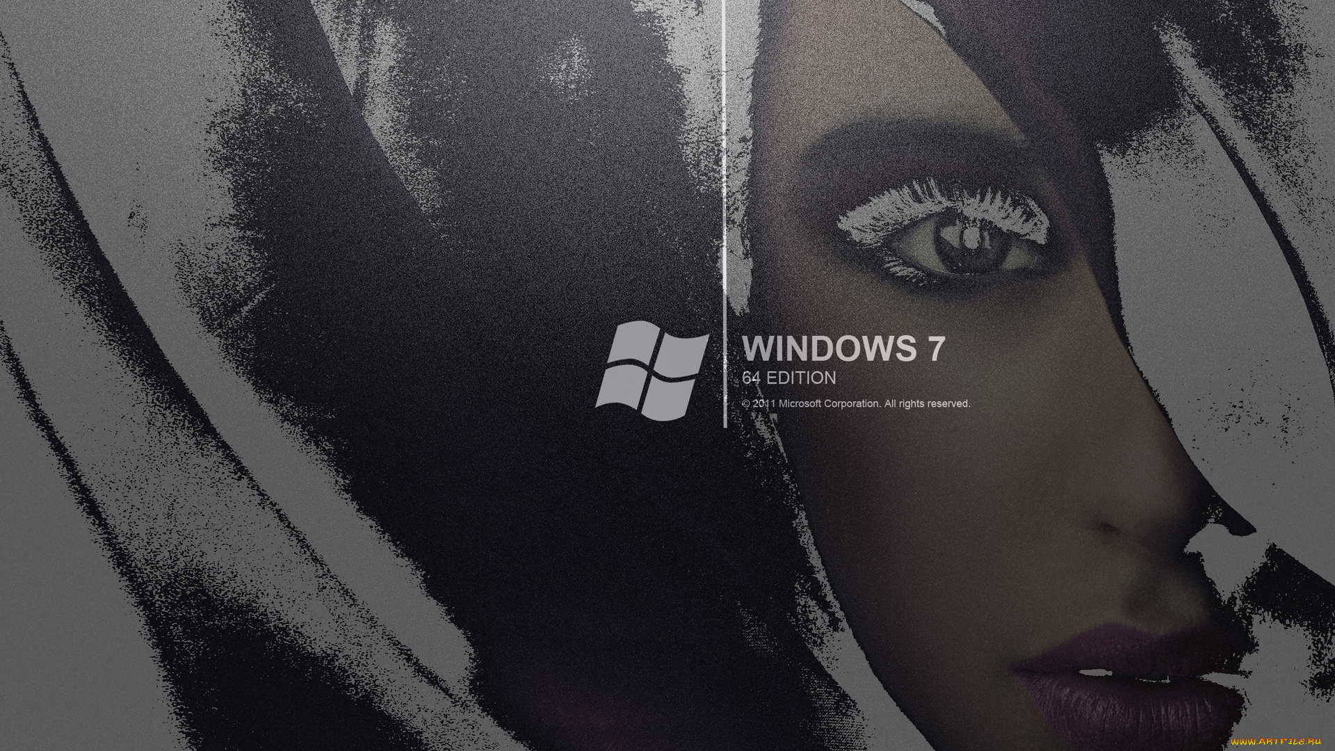 компьютеры, windows, 7, , vienna, логотип, девушка