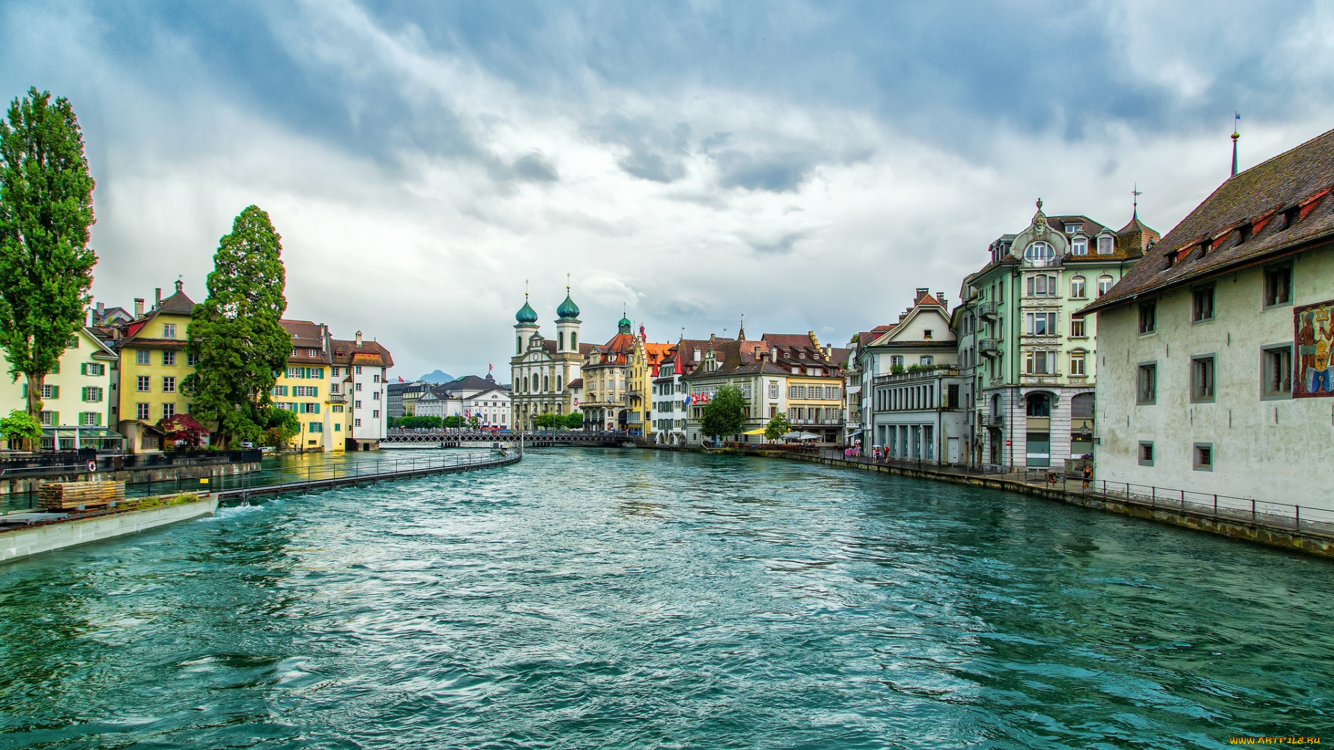 люцерн, , швейцария, города, -, улицы, , площади, , набережные, вода, дома