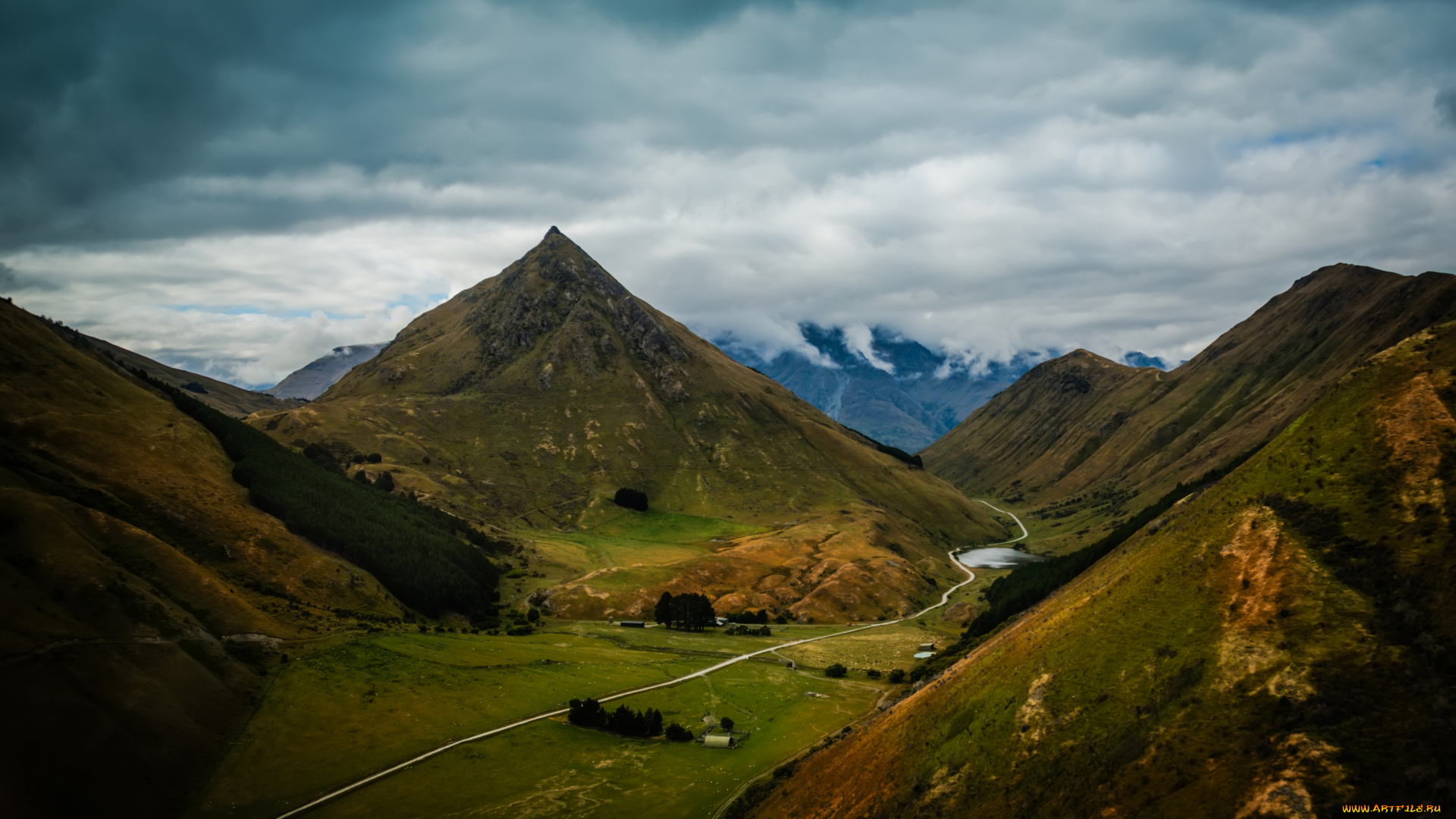 природа, горы, новая, зеландия